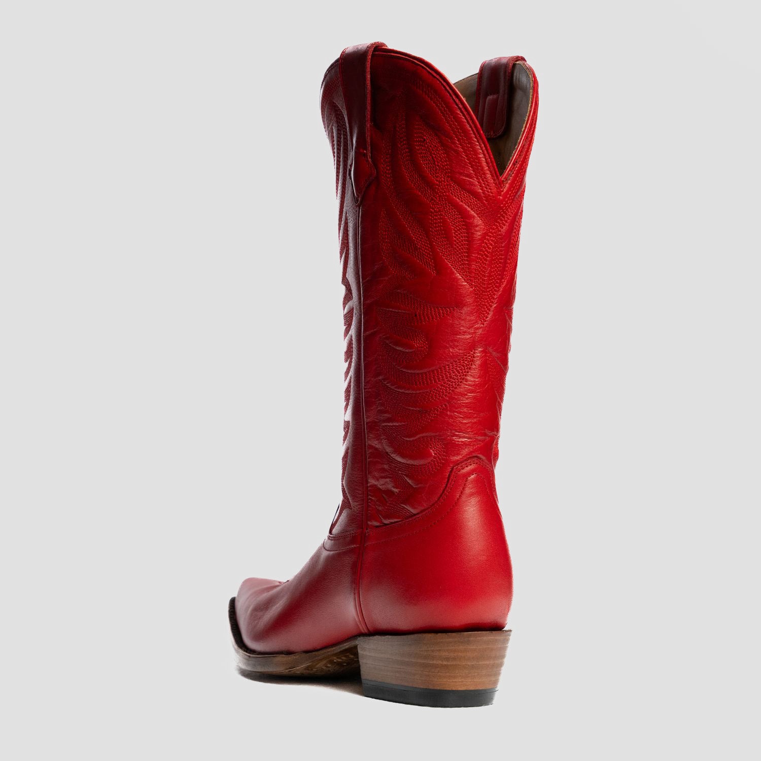 The Margaret | Women's Cowgirl Boot | Natural Grain Calfskin Leather | Carmine