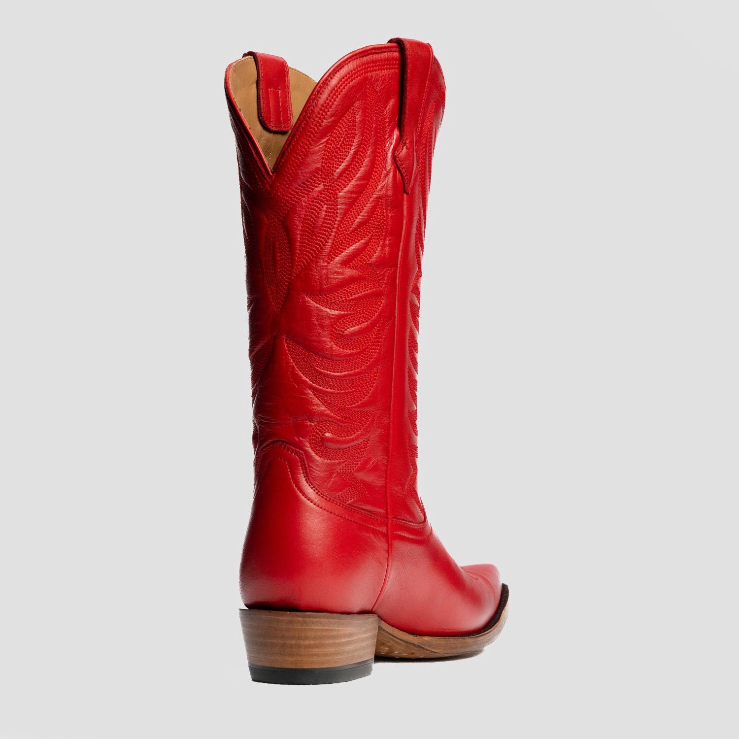 The Margaret | Women's Cowgirl Boot | Natural Grain Calfskin Leather | Carmine