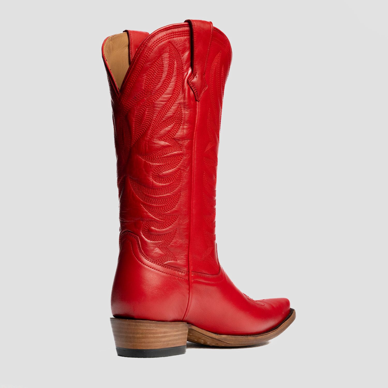 The Margaret | Women's Cowgirl Boot | Natural Grain Calfskin Leather | Carmine