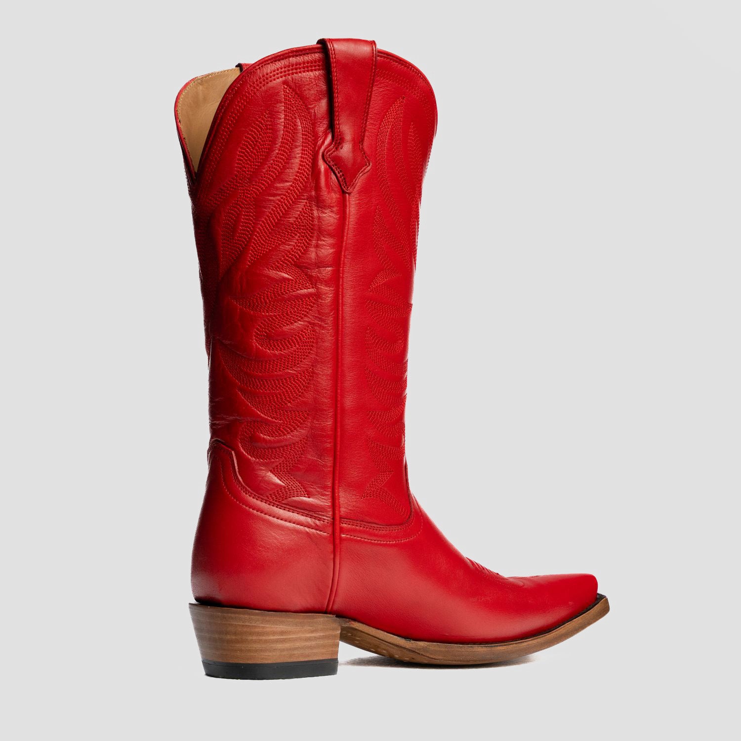 The Margaret | Women's Cowgirl Boot | Natural Grain Calfskin Leather | Carmine