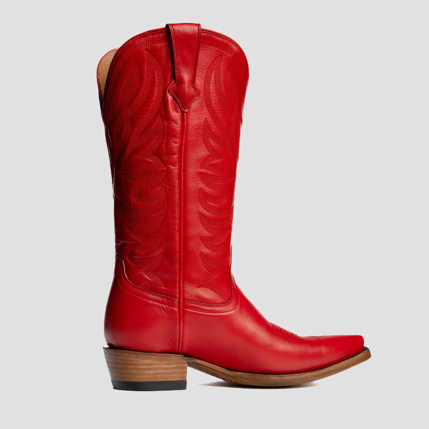 The Margaret | Women's Cowgirl Boot | Natural Grain Calfskin Leather | Carmine