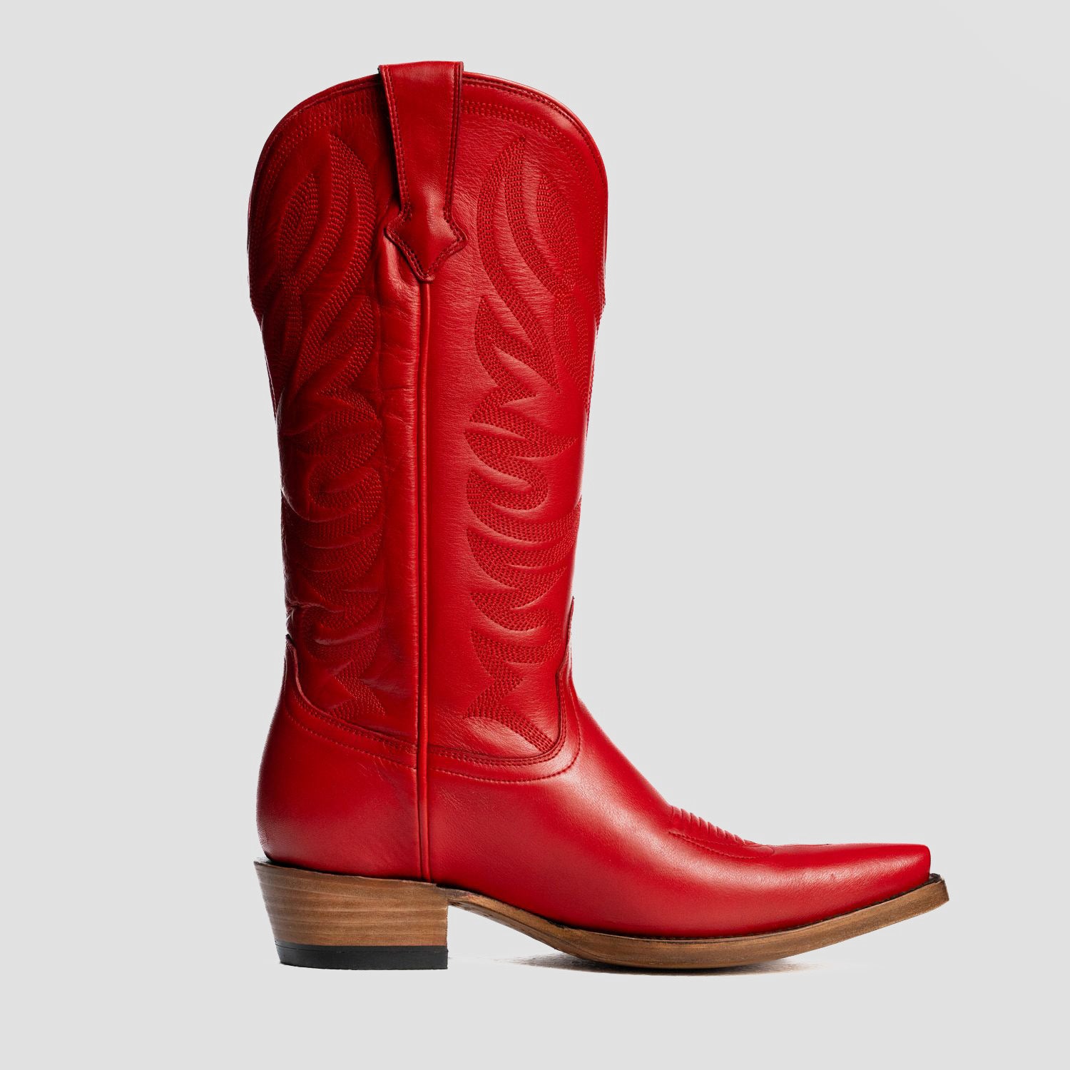 The Margaret | Women's Cowgirl Boot | Natural Grain Calfskin Leather | Carmine