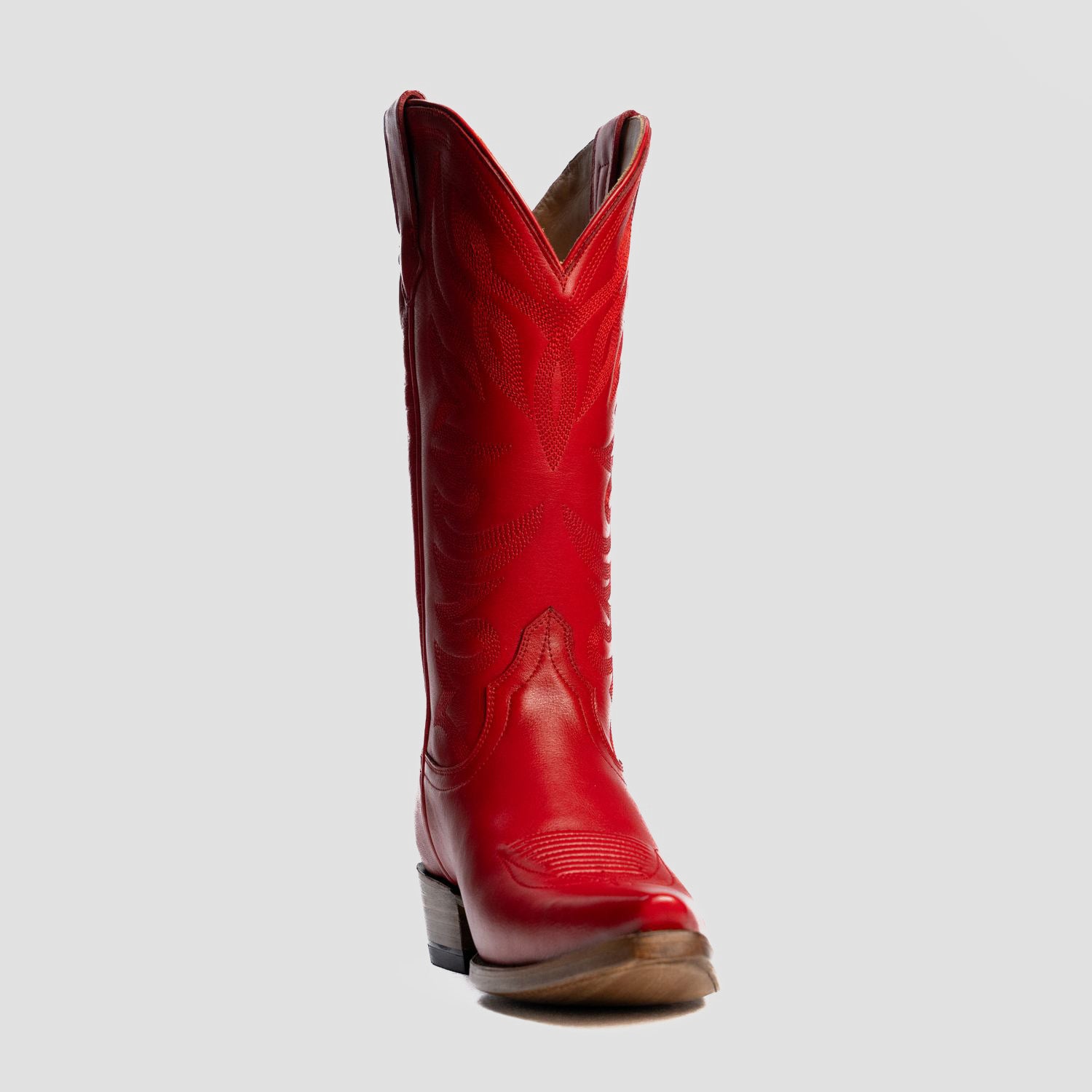 The Margaret | Women's Cowgirl Boot | Natural Grain Calfskin Leather | Carmine