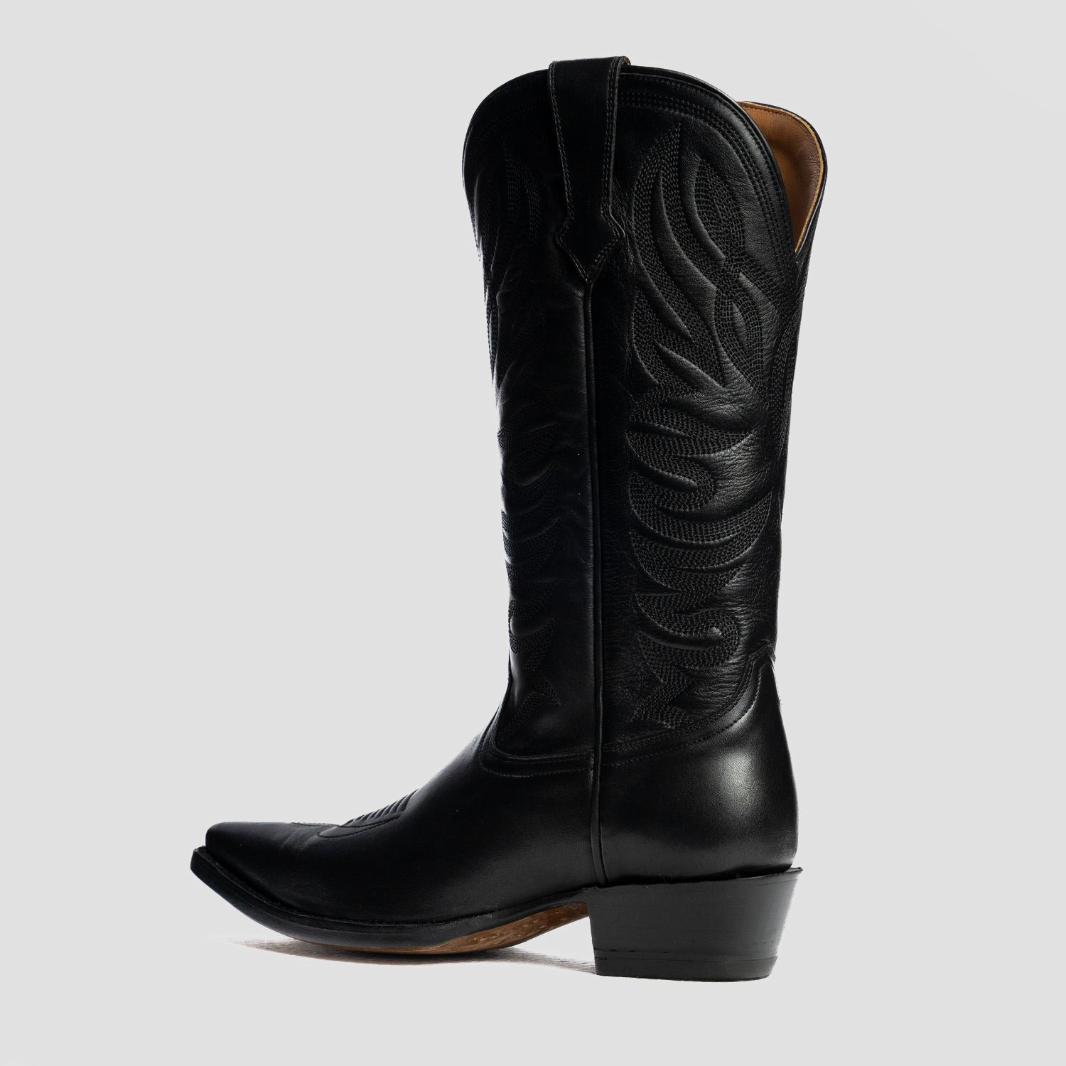 The Margaret | Women's Cowgirl Boot | Natural Grain Calfskin Leather | Obsidian