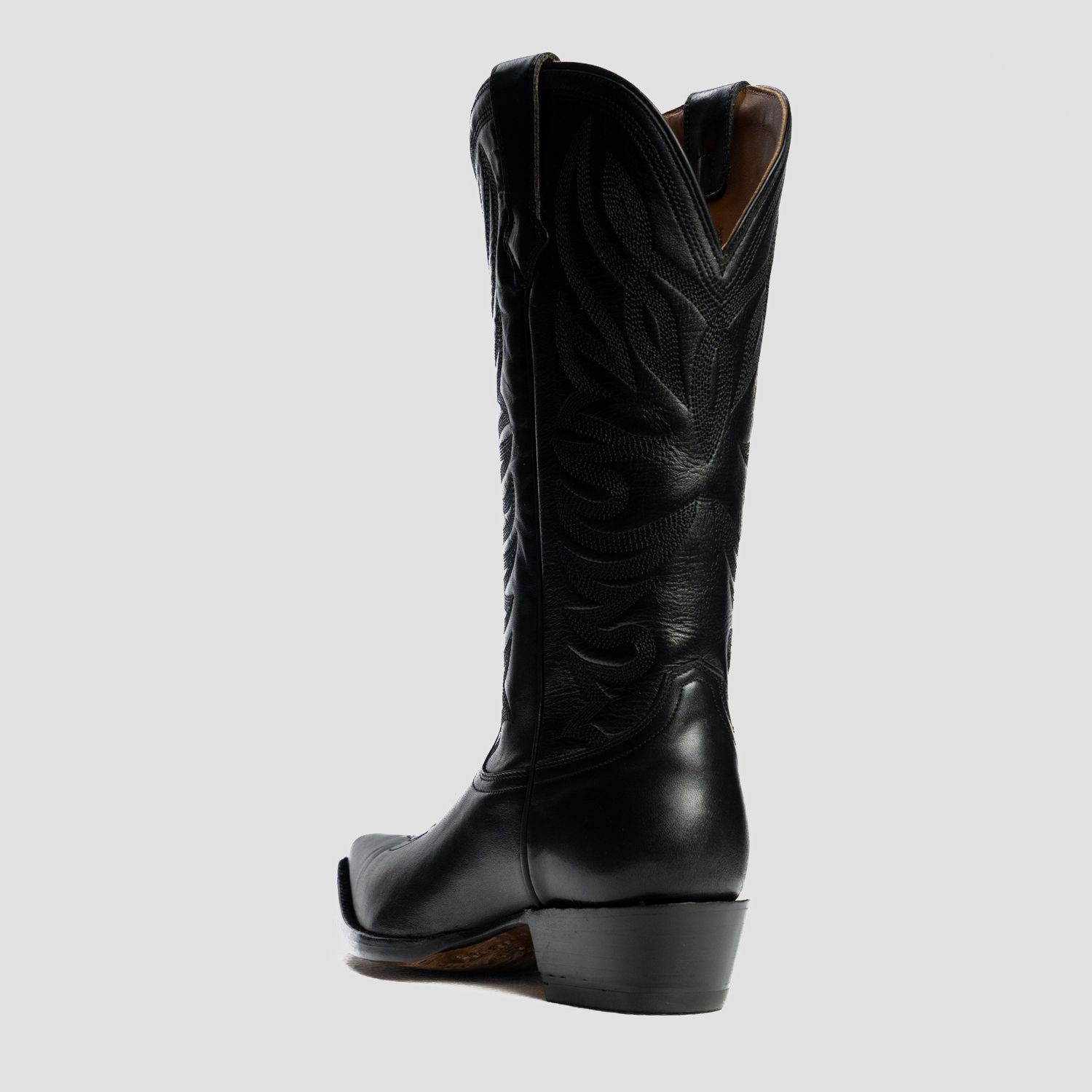 The Margaret | Women's Cowgirl Boot | Natural Grain Calfskin Leather | Obsidian