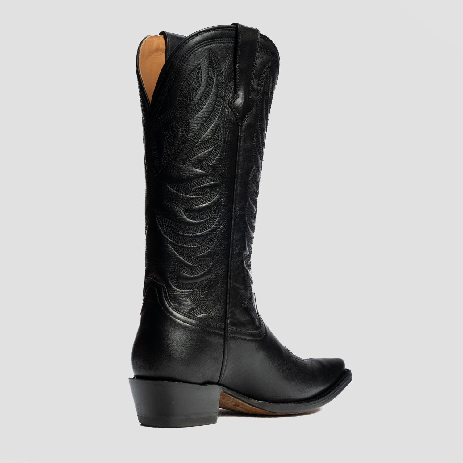 The Margaret | Women's Cowgirl Boot | Natural Grain Calfskin Leather | Obsidian