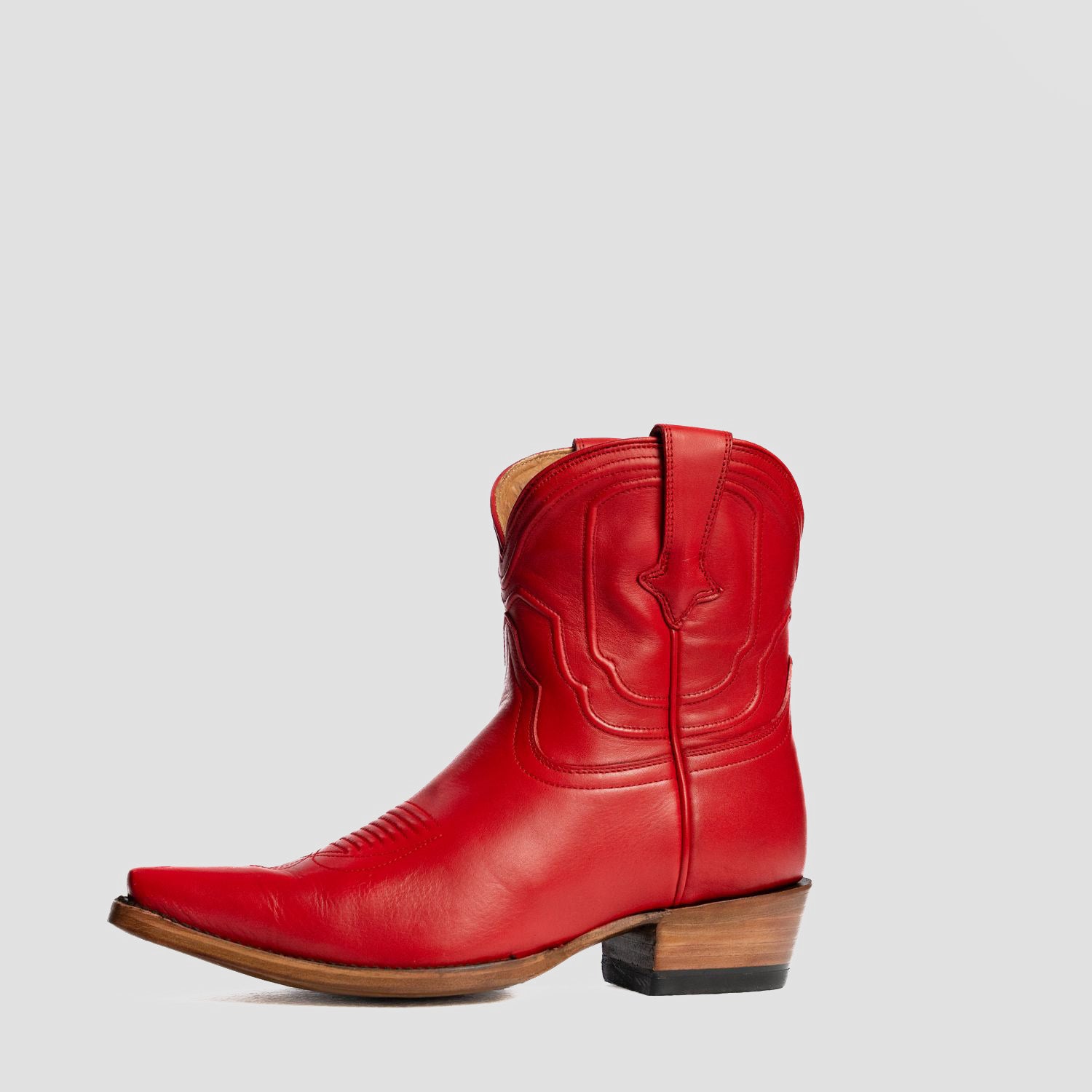 The Thistle | Women's Bootie | Natural Grain Calfskin Leather | Carmine