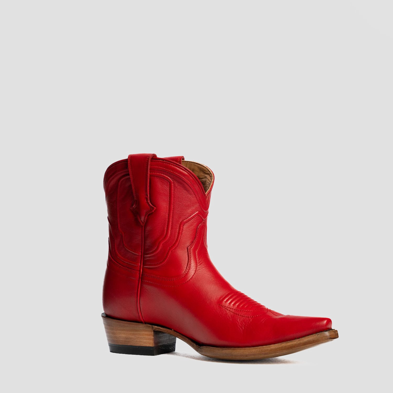 The Thistle | Women's Bootie | Natural Grain Calfskin Leather | Carmine