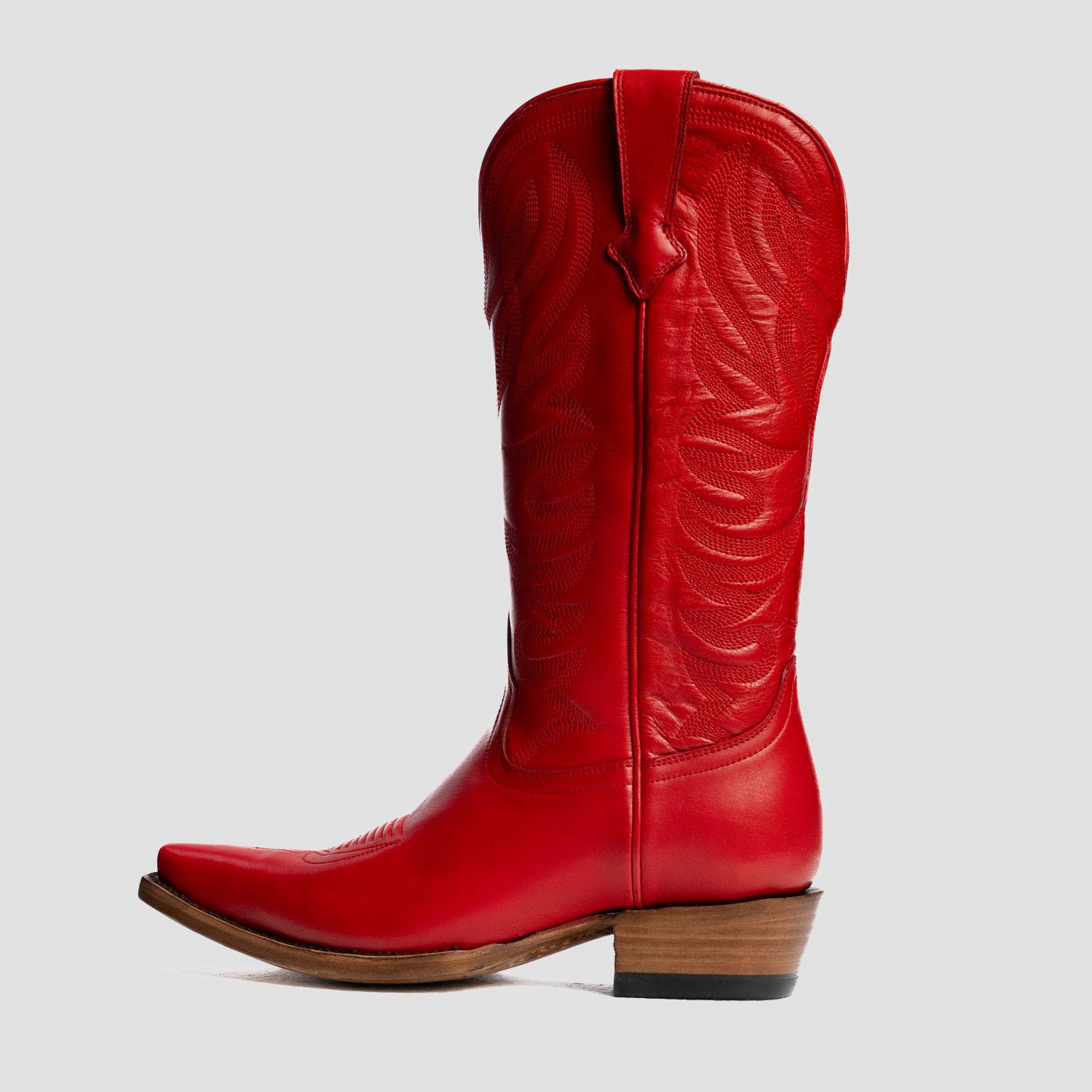 The Margaret | Women's Cowgirl Boot | Natural Grain Calfskin Leather | Carmine