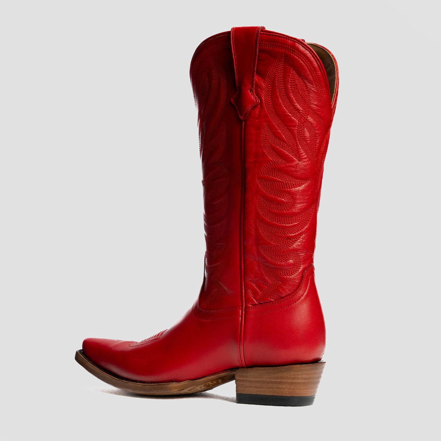 The Margaret | Women's Cowgirl Boot | Natural Grain Calfskin Leather | Carmine