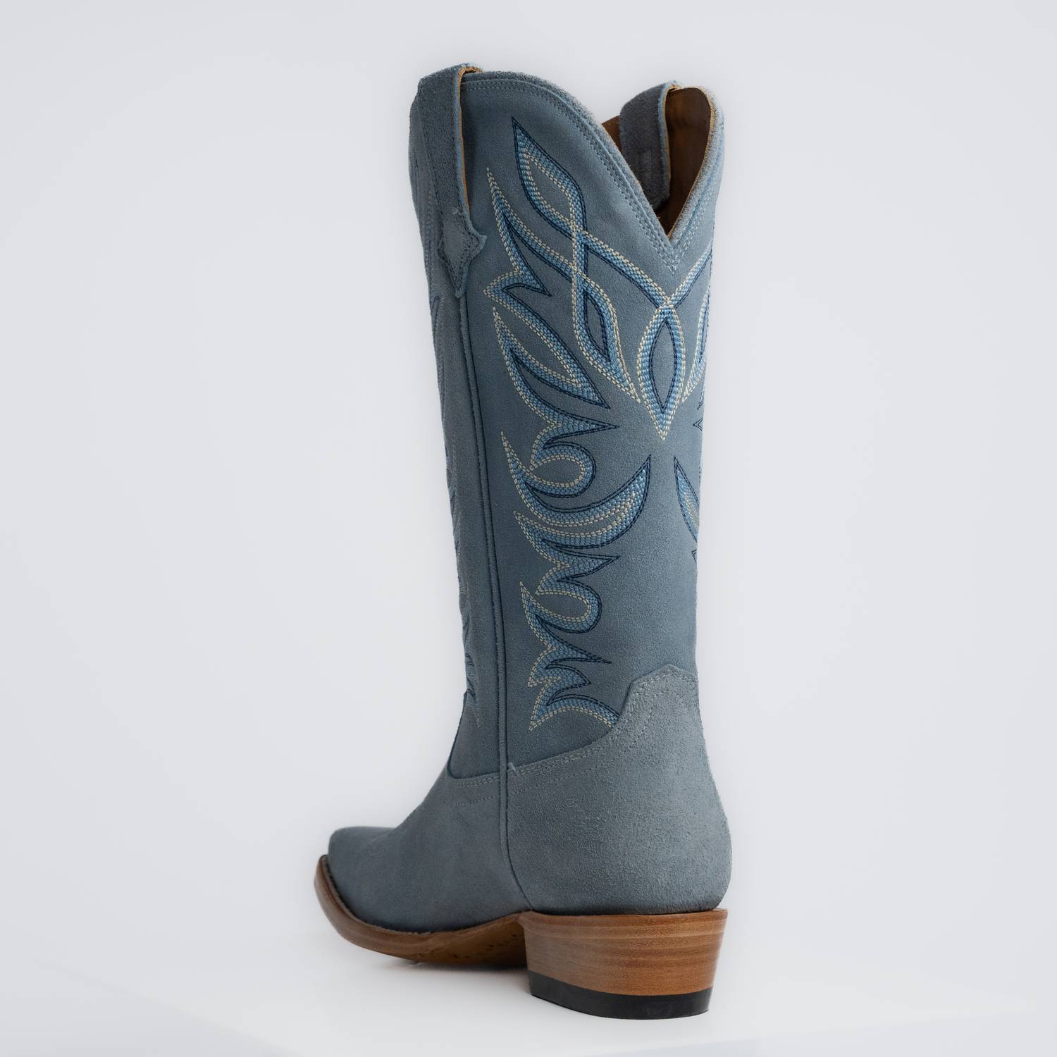The Margaret | Women's Cowgirl Boot | Premium Suede Leather | Baby Blue