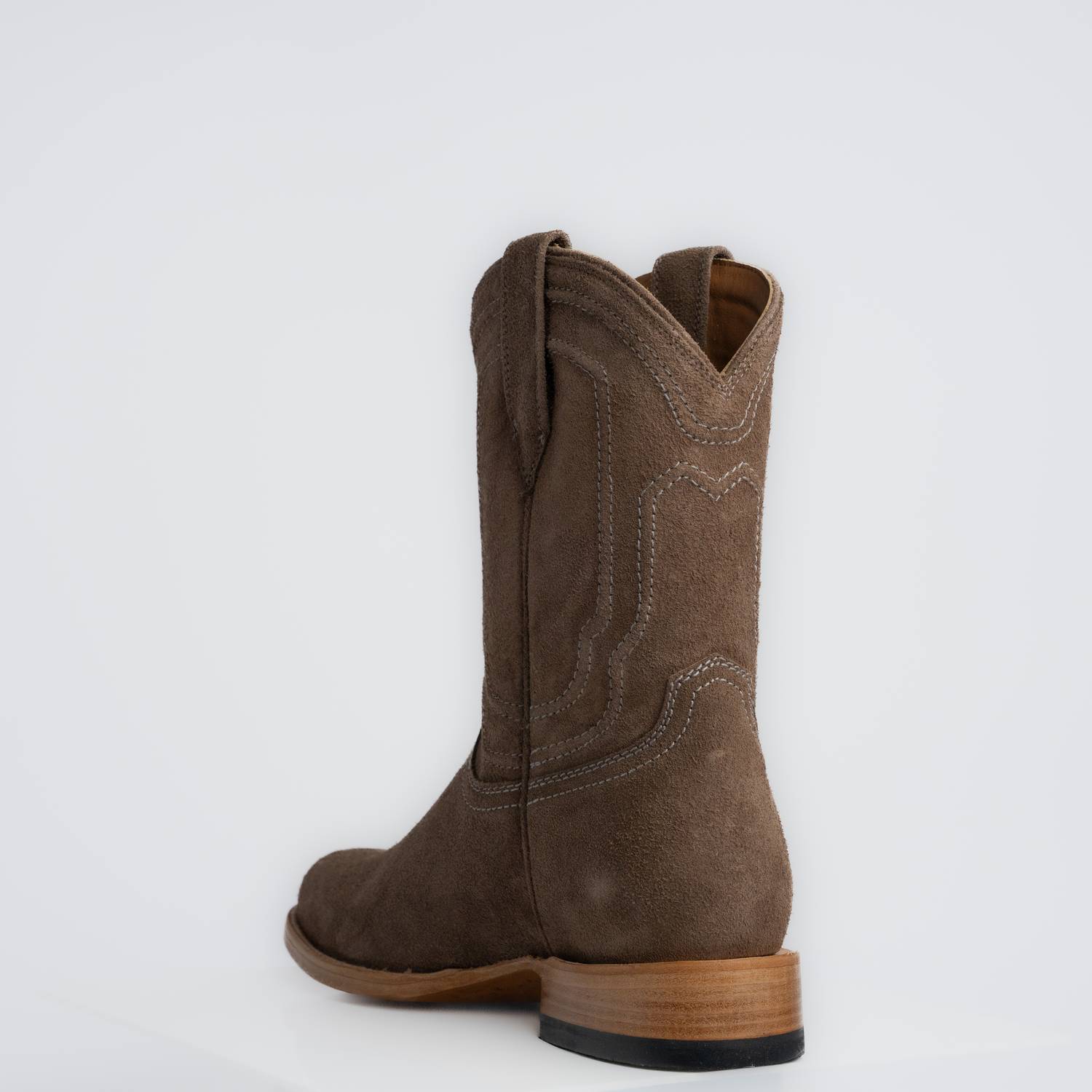 The Pendleton | Men's Roper Boot | Premium Suede Leather | Gray