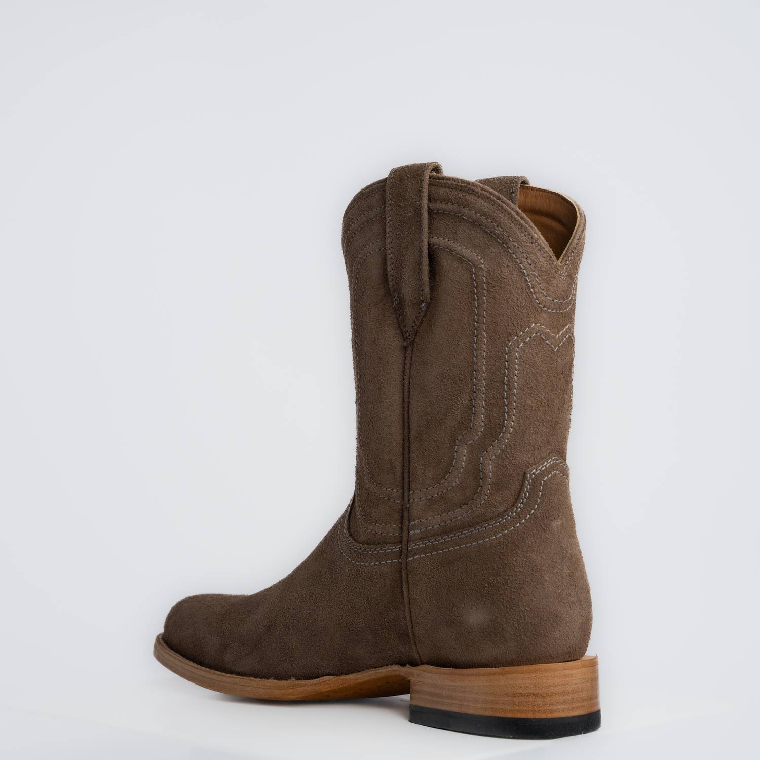 The Pendleton | Men's Roper Boot | Premium Suede Leather | Gray