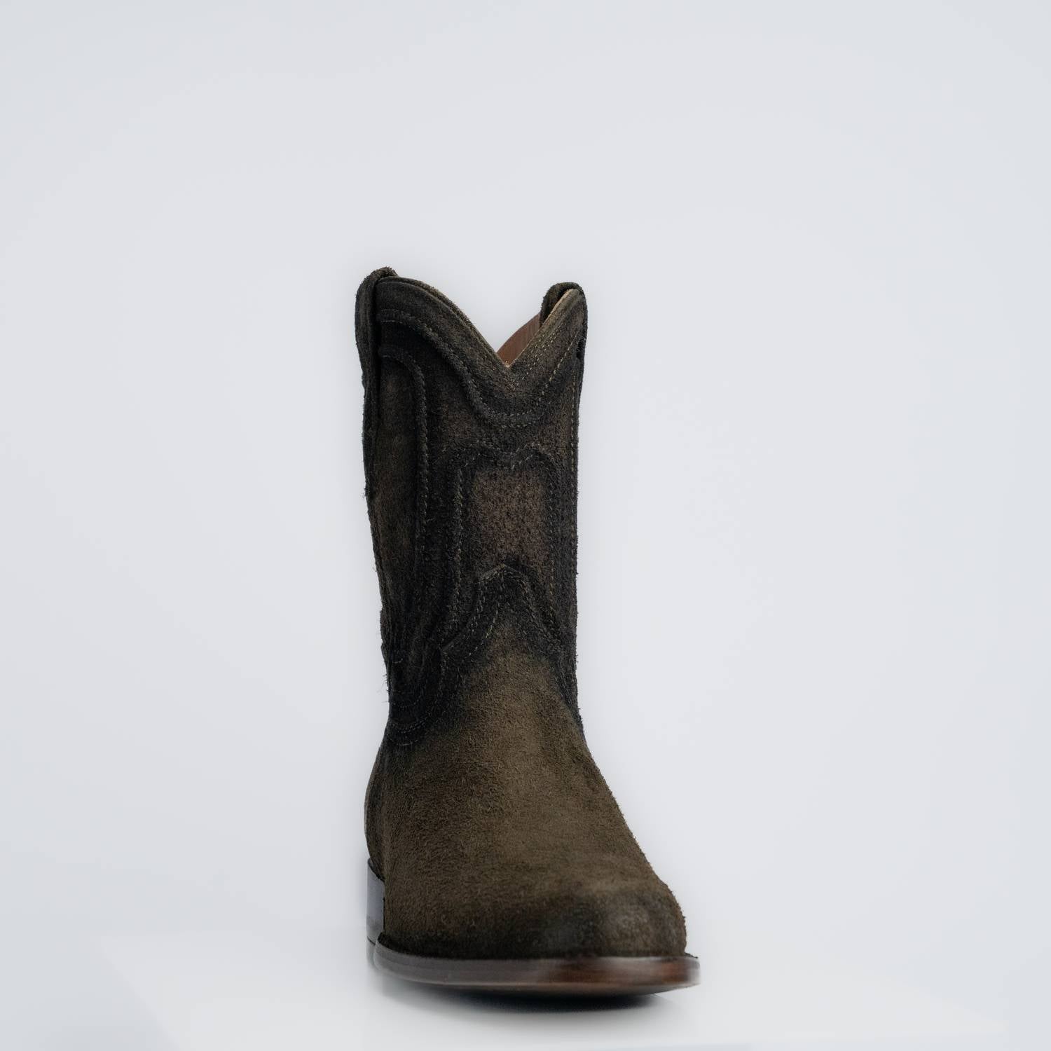 The Pendleton | Men's Roper Boot | Premium Suede Leather | Olive