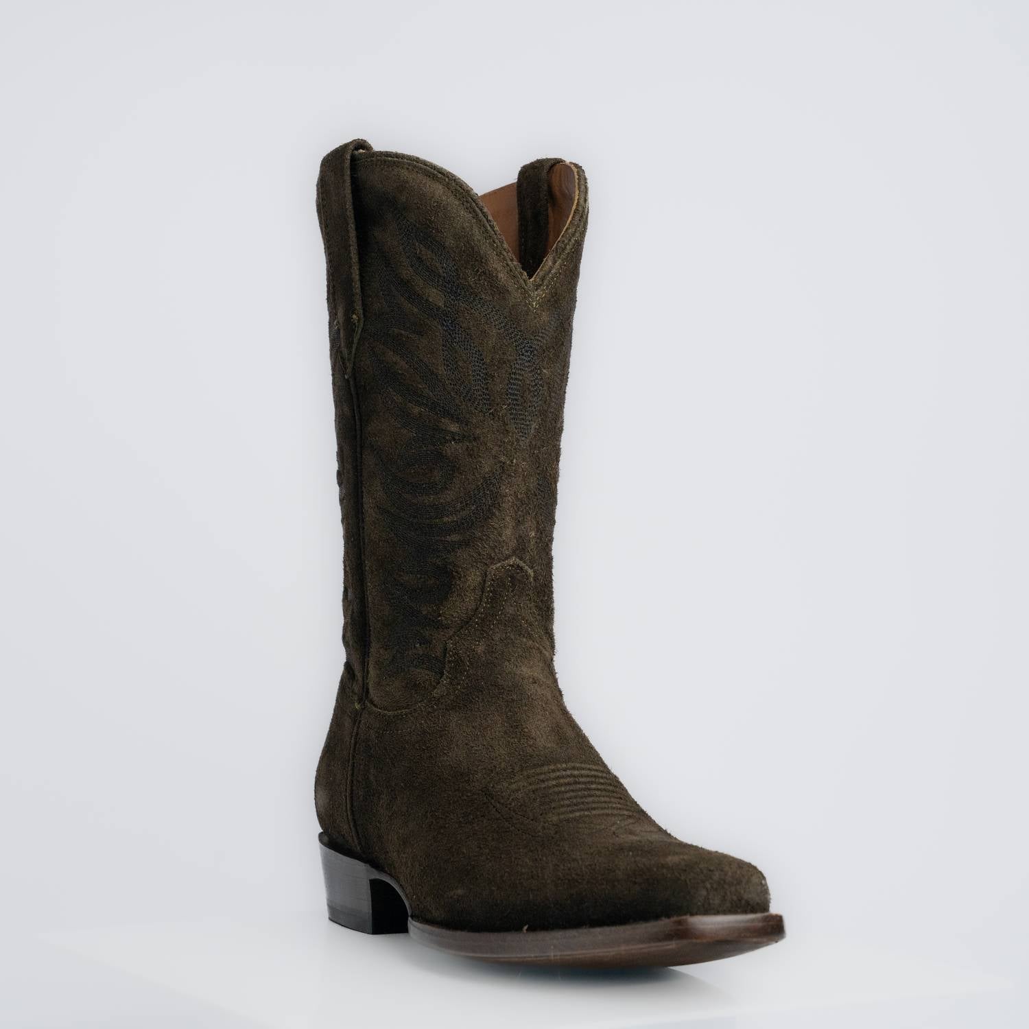 The Sterling | Men's Cowboy Boot | Premium Suede Leather | Olive