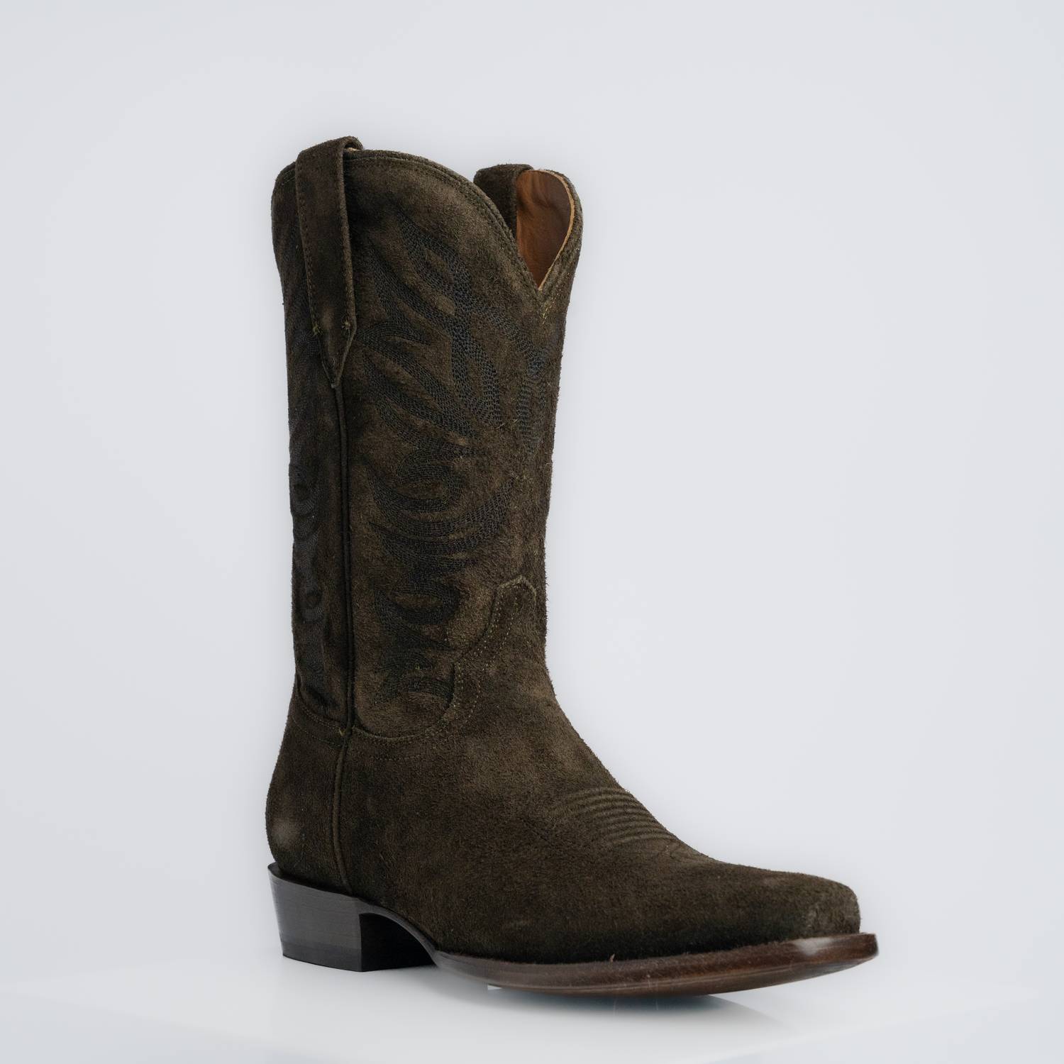 The Sterling | Men's Cowboy Boot | Premium Suede Leather | Olive