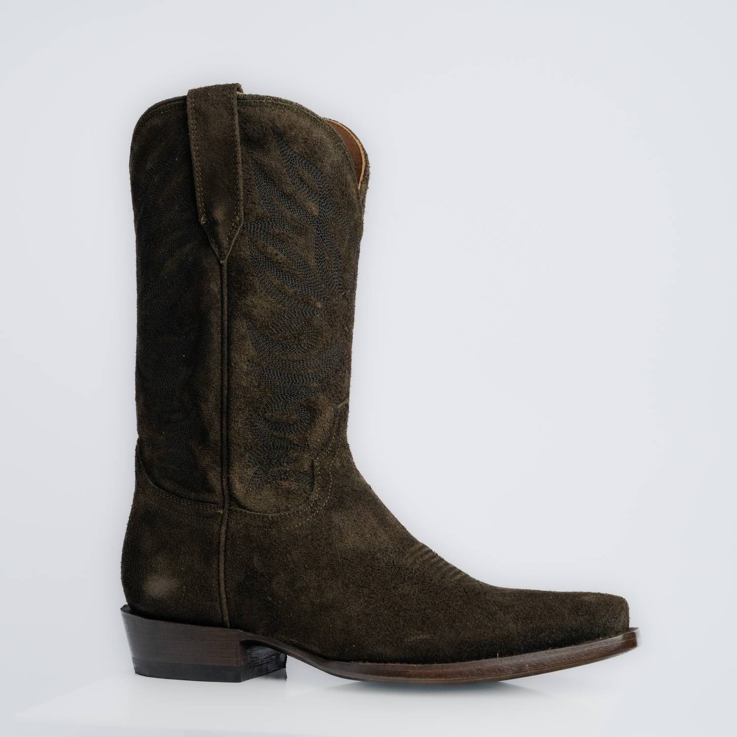 The Sterling | Men's Cowboy Boot | Premium Suede Leather | Olive