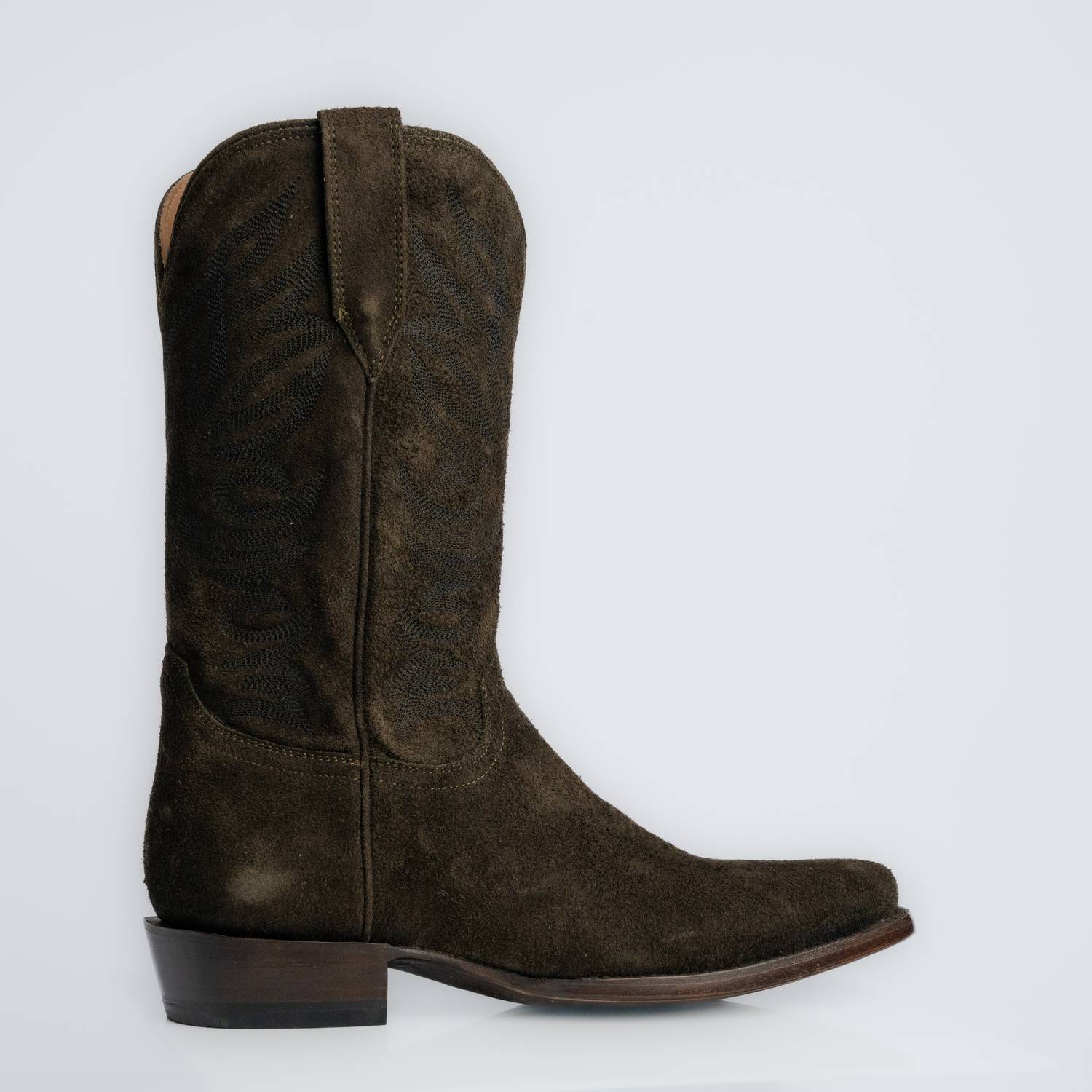 The Sterling | Men's Cowboy Boot | Premium Suede Leather | Olive