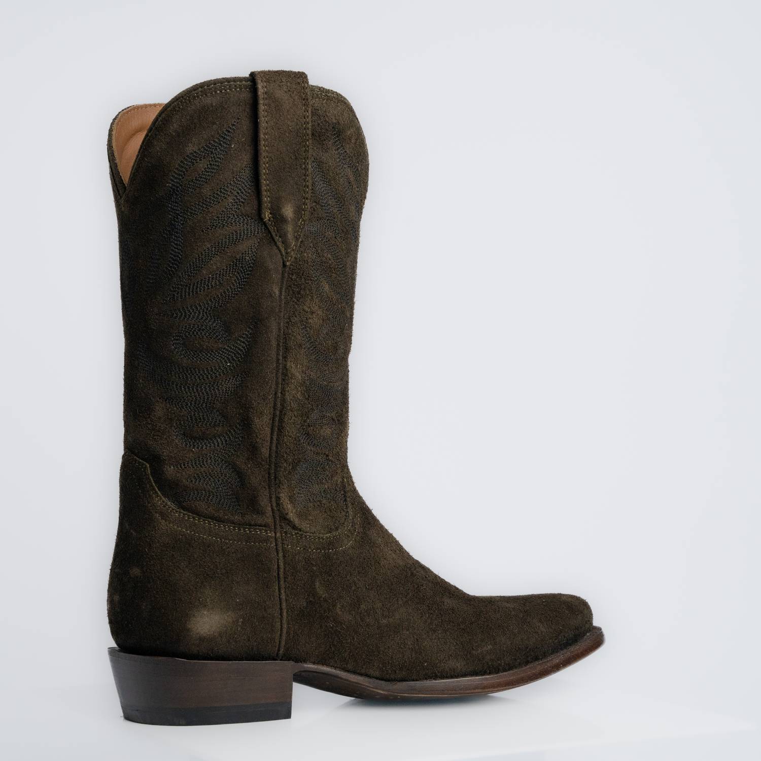 The Sterling | Men's Cowboy Boot | Premium Suede Leather | Olive