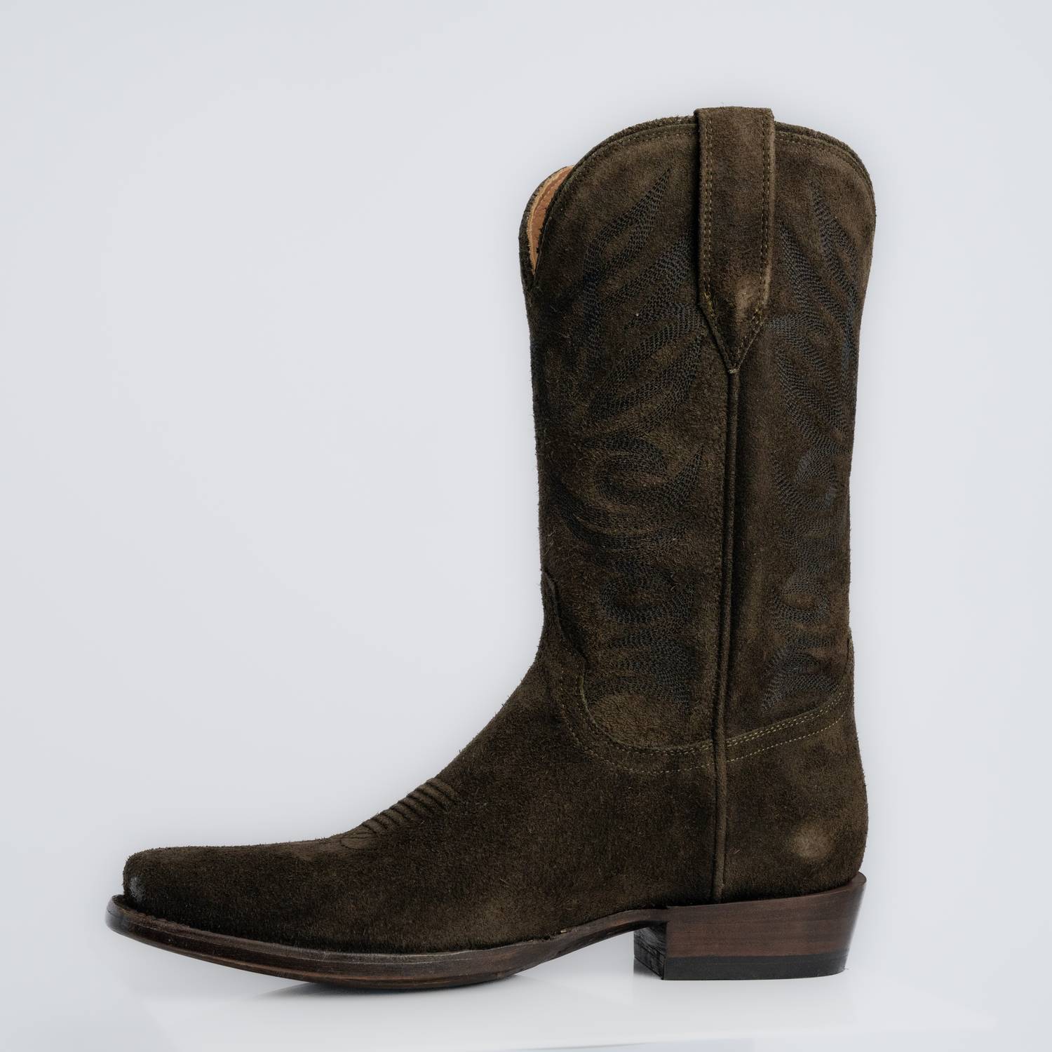 The Sterling | Men's Cowboy Boot | Premium Suede Leather | Olive