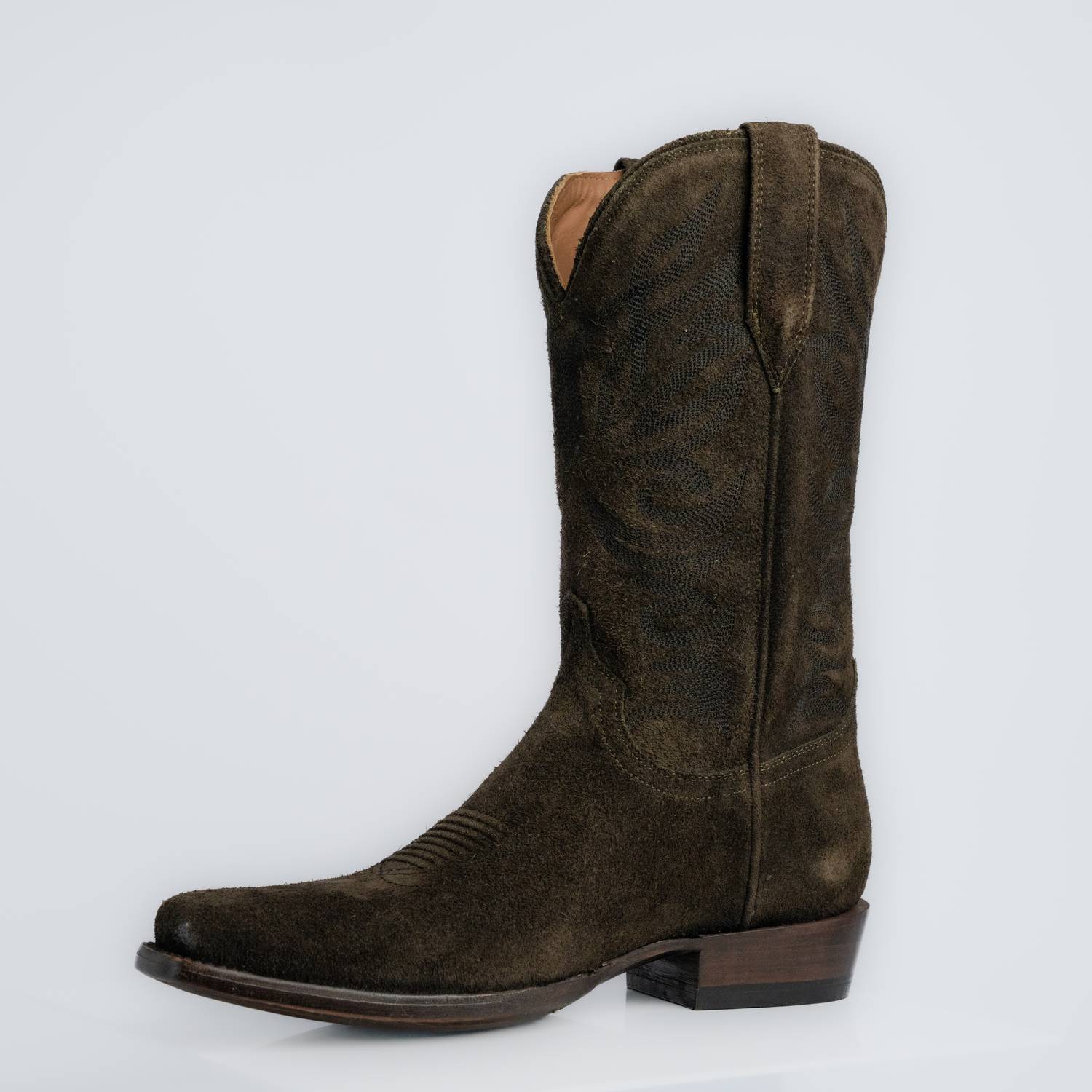 The Sterling | Men's Cowboy Boot | Premium Suede Leather | Olive