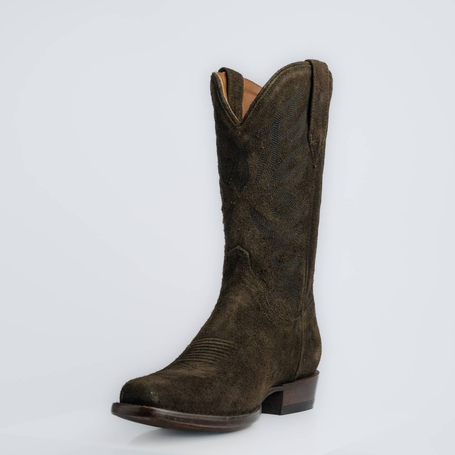 The Sterling | Men's Cowboy Boot | Premium Suede Leather | Olive