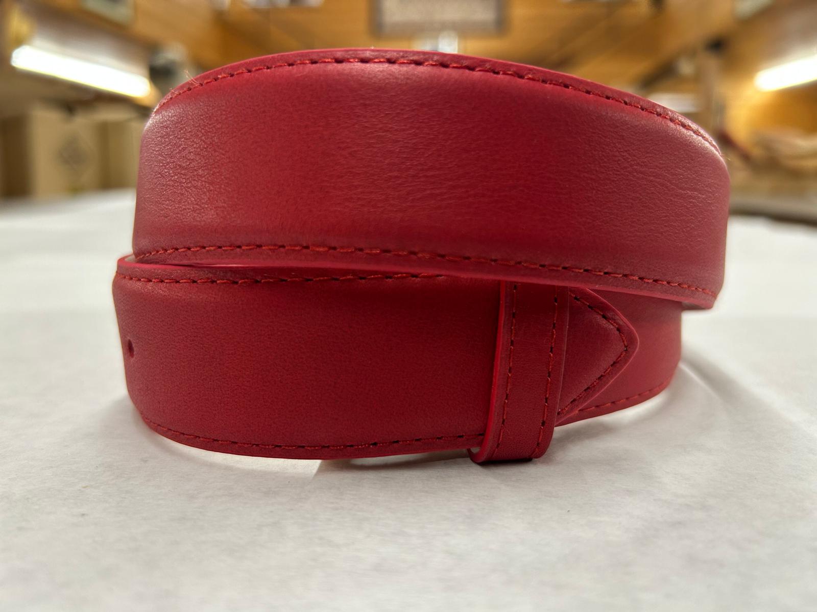 Women's Leather Belt Carmine
