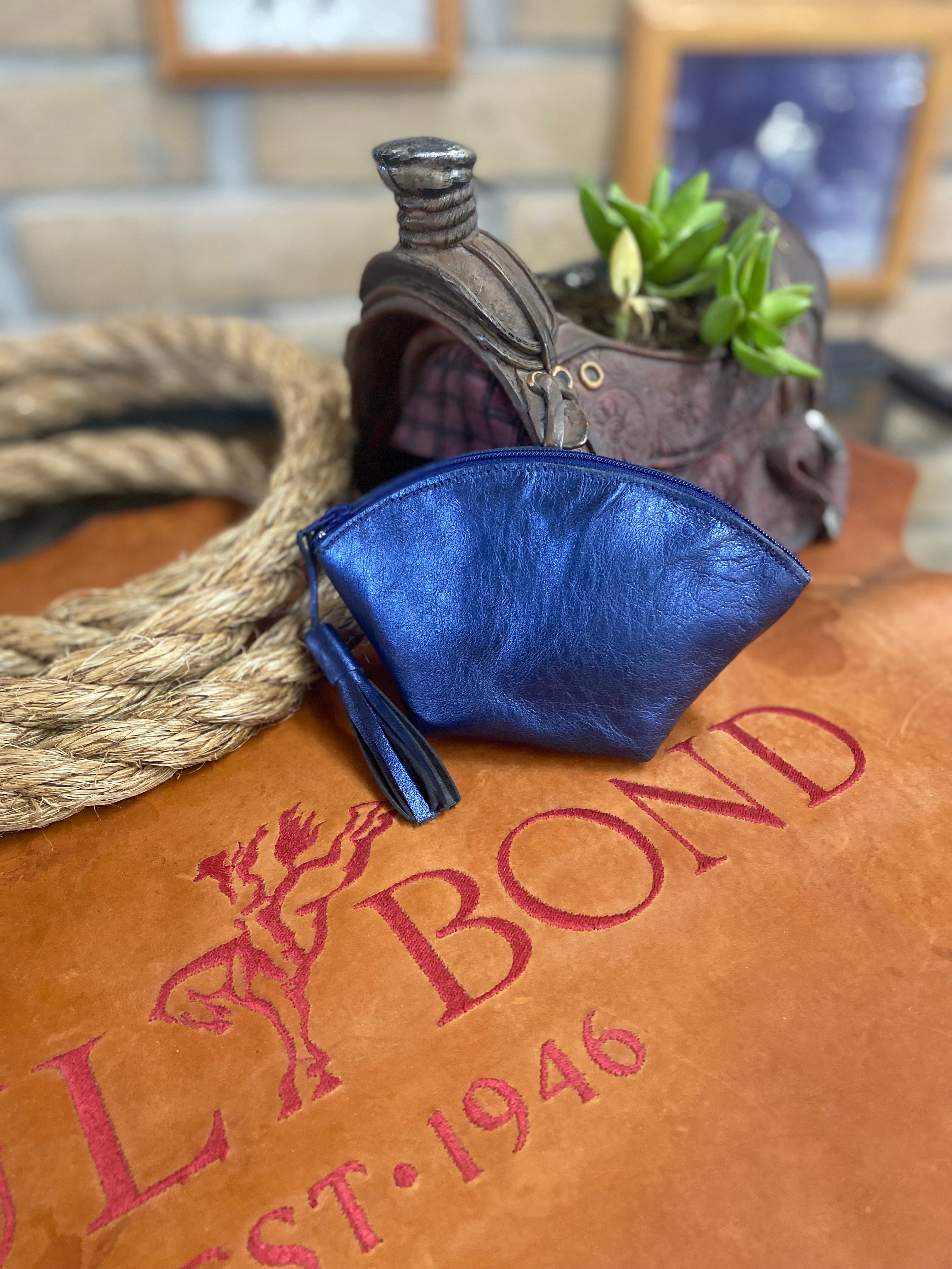 Metalic Blue Kangaroo Coin Purse