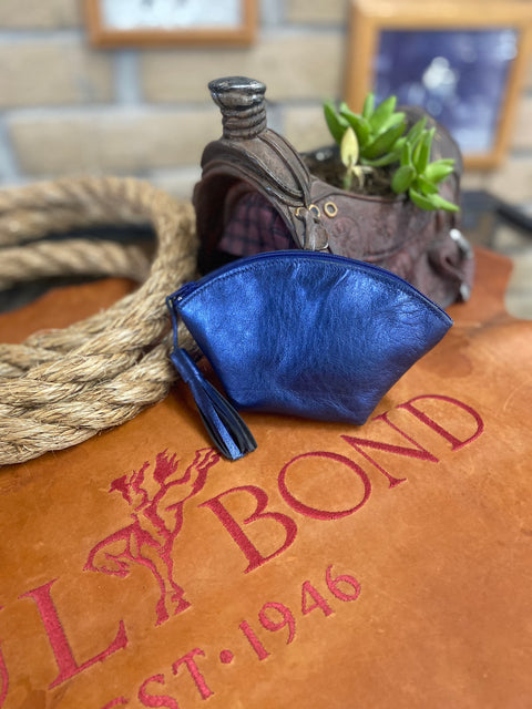 Metalic Blue Kangaroo Coin Purse