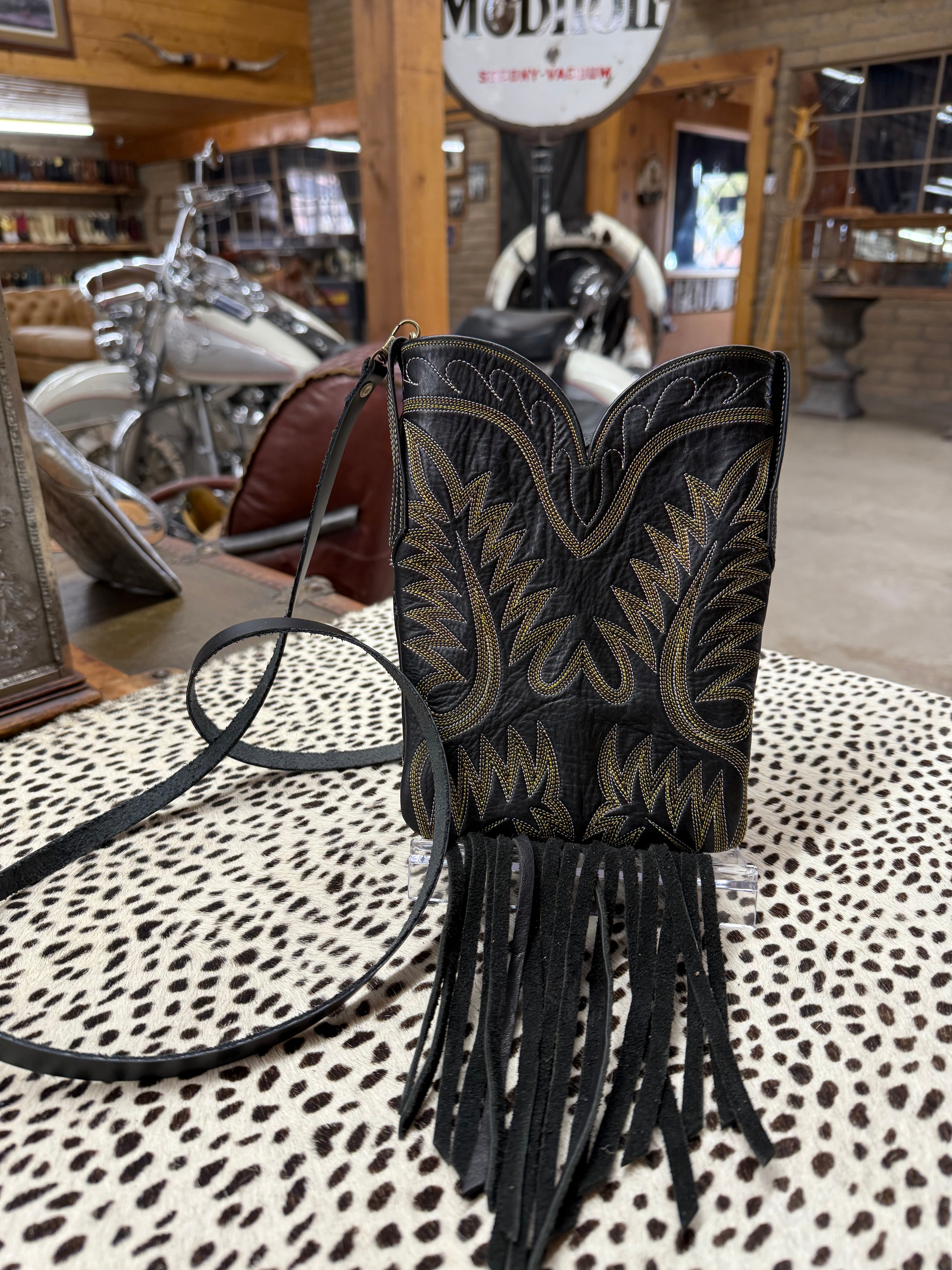 Black Cowboy Fringe Crossbody