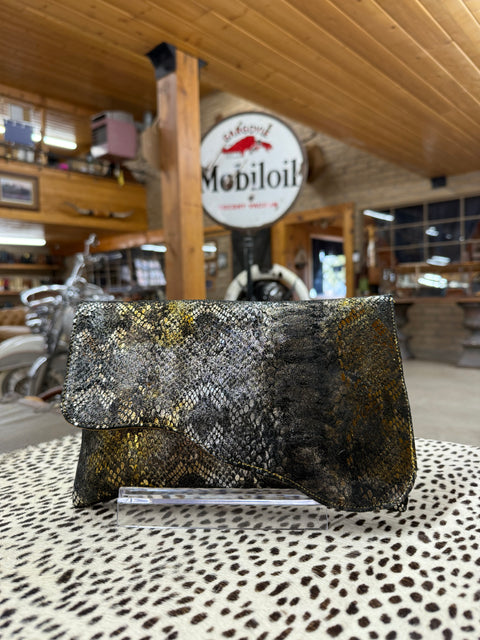 Small Printed Metallic Purse