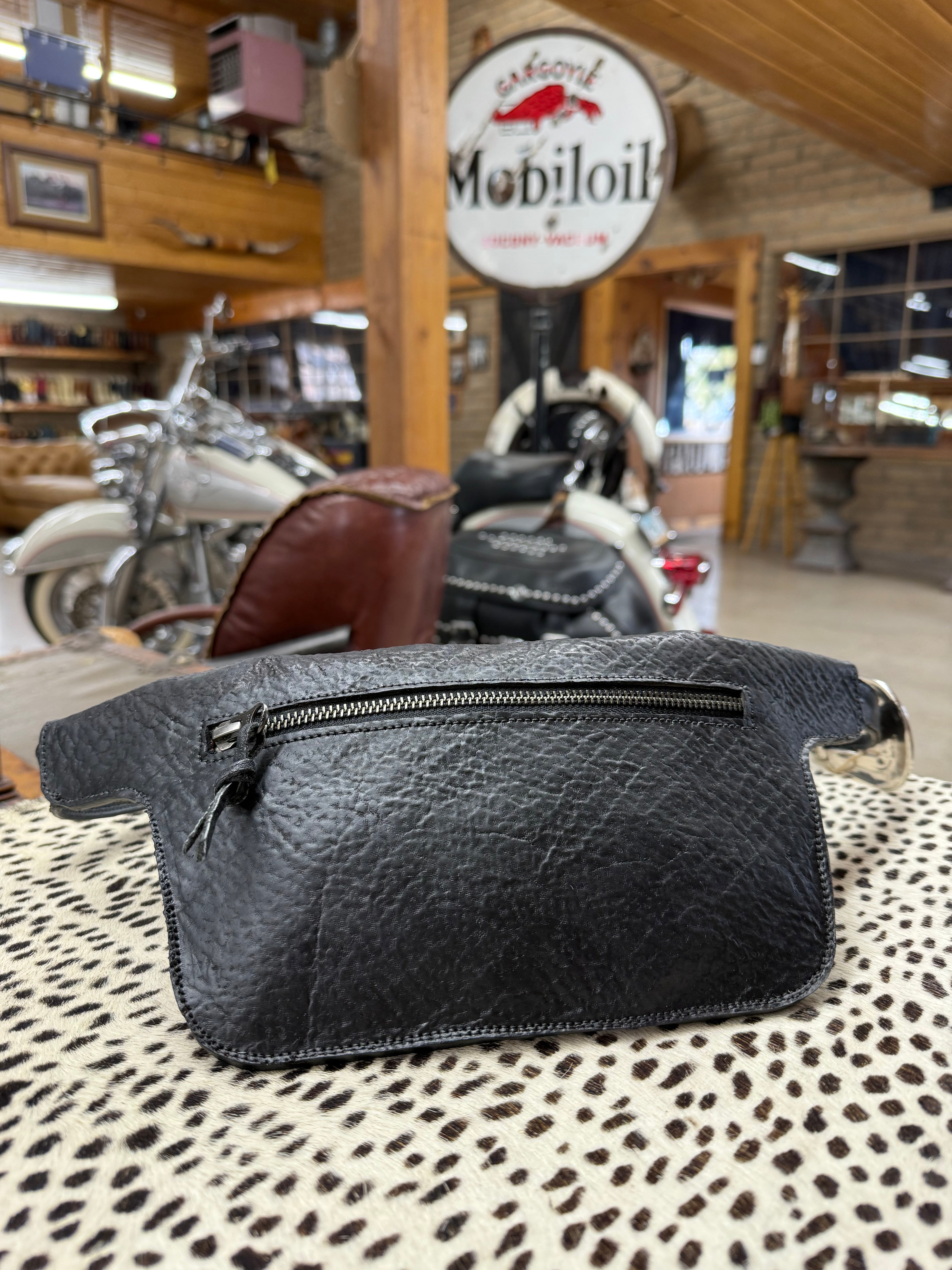 Black Cowgirl Fanny Pack in shark