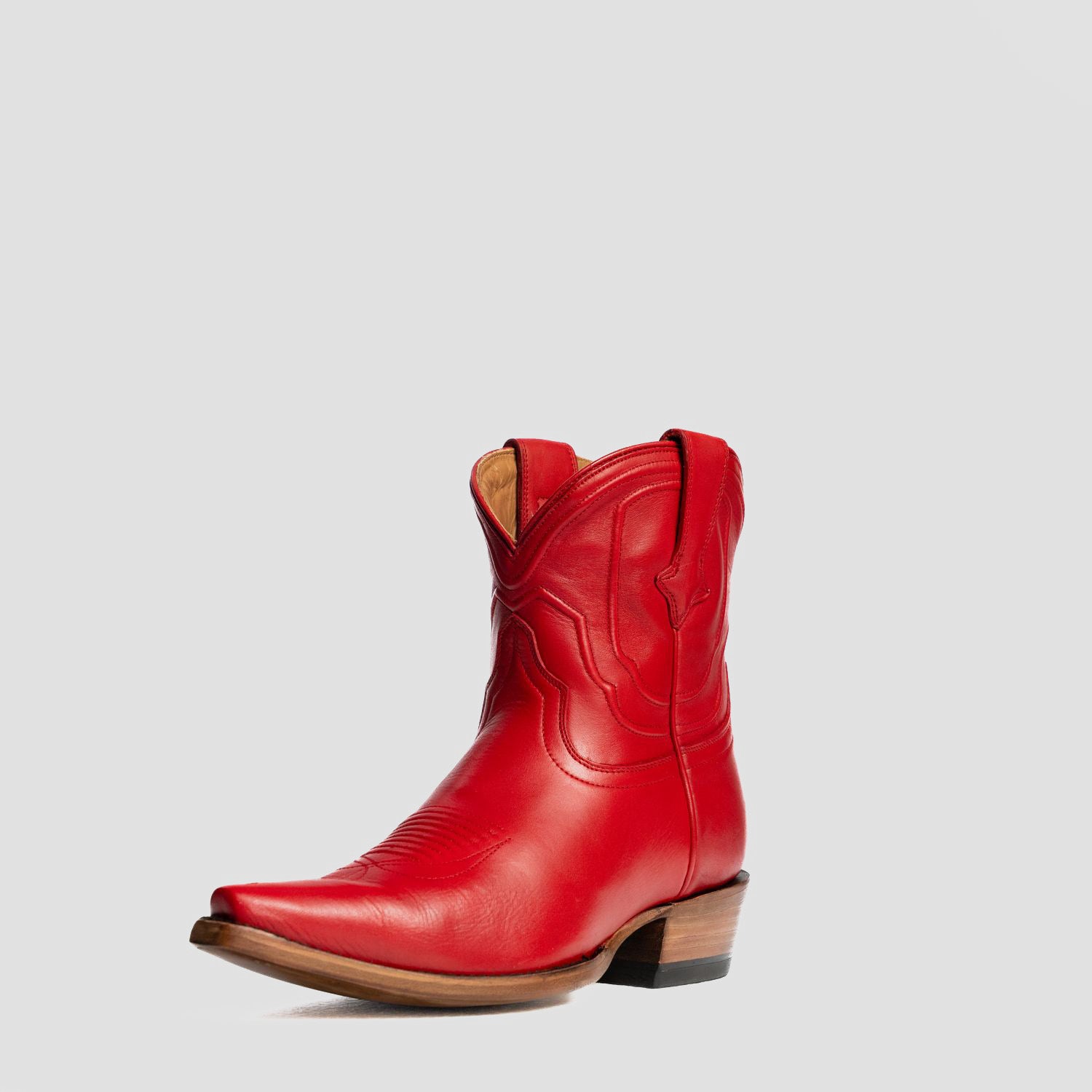 The Thistle | Women's Bootie | Natural Grain Calfskin Leather | Carmine