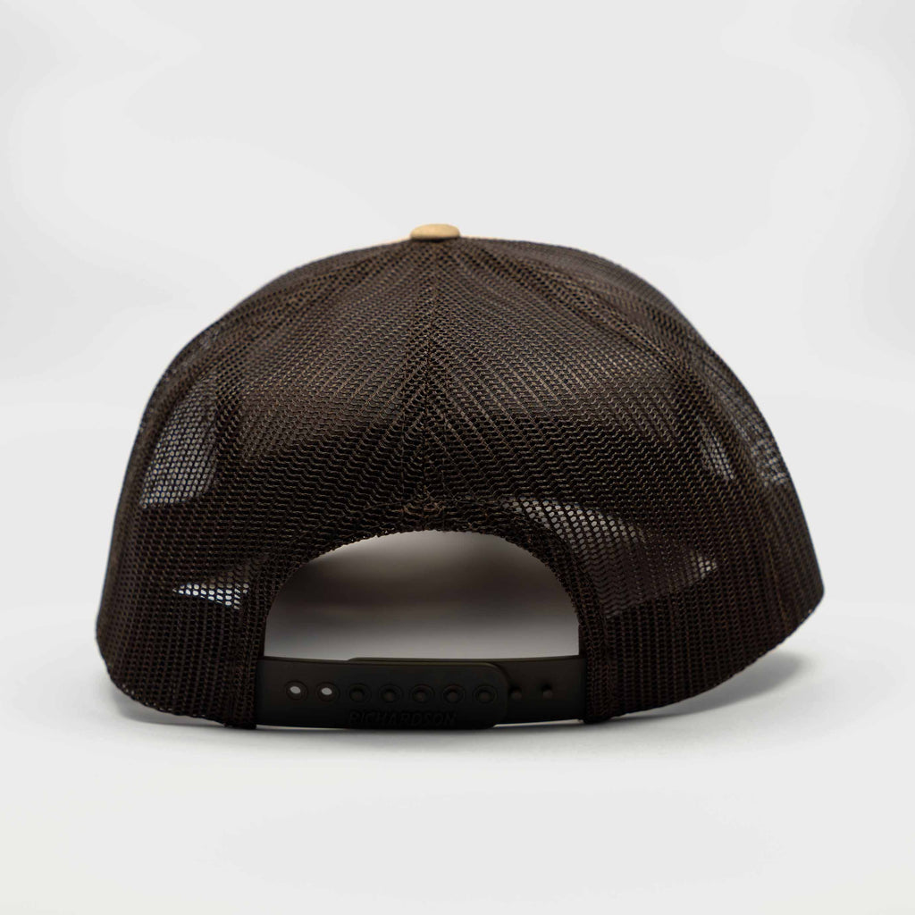 Trucker Hat | Khaki & Coffee | Rectangular Full Logo Patch