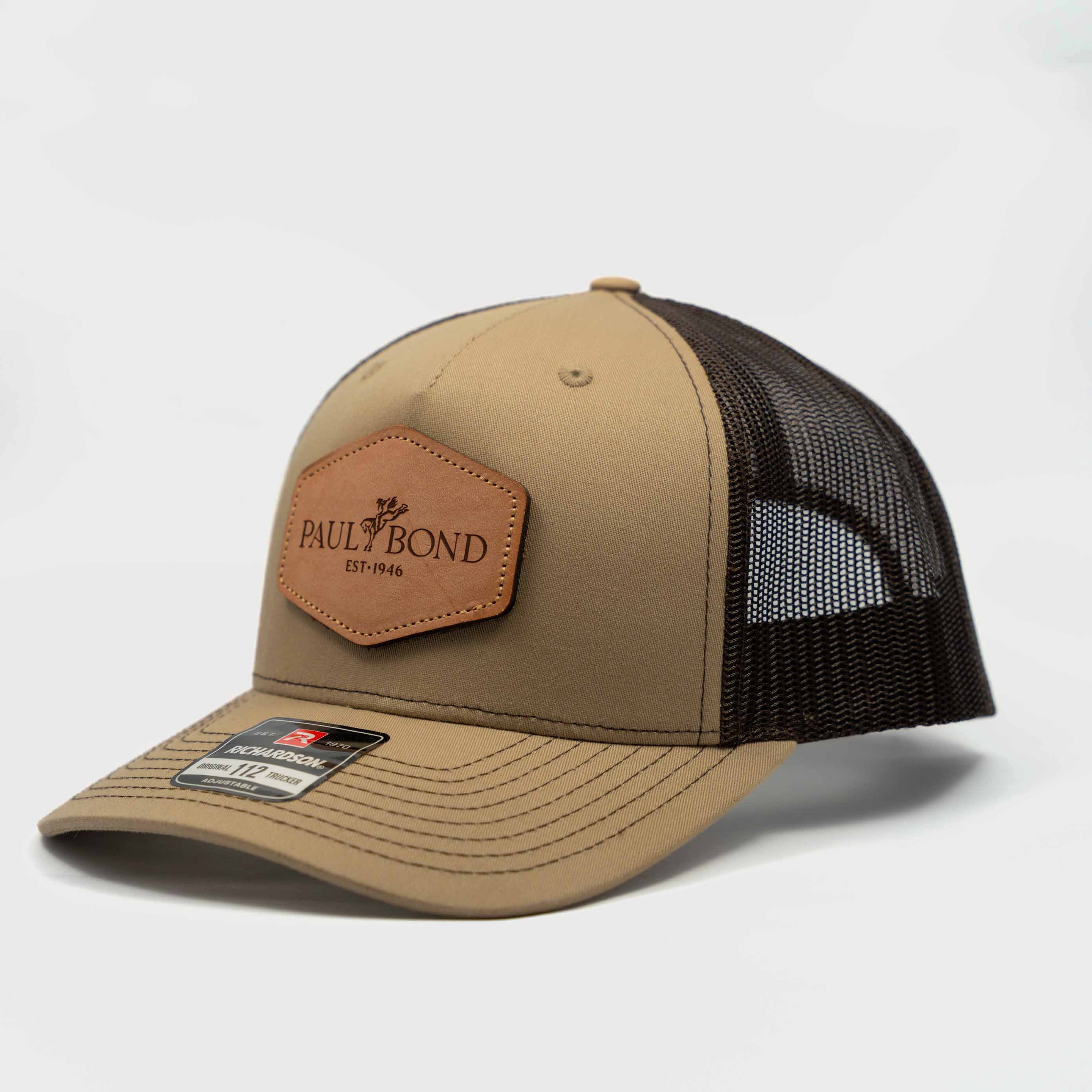 Trucker Hat | Khaki & Coffee | Rectangular Full Logo Patch