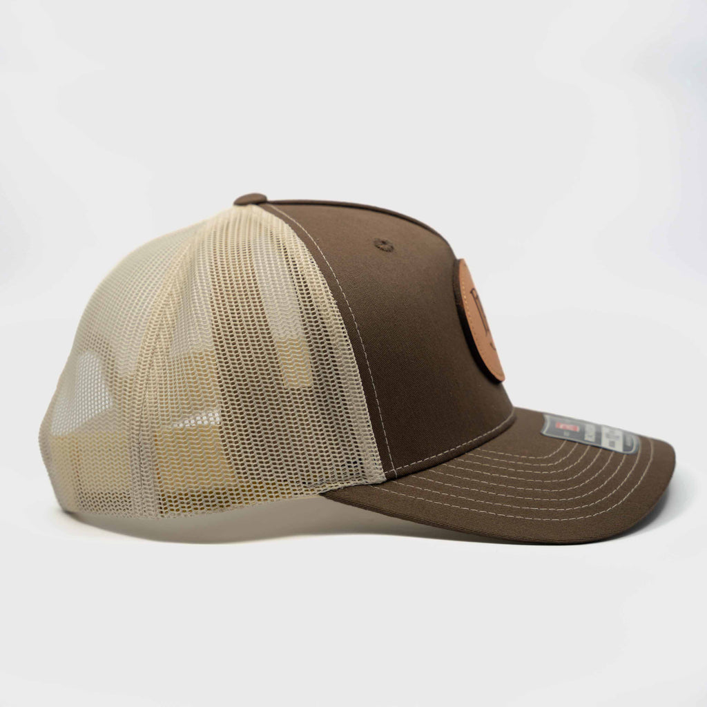 Trucker Hat | Chocolate Chip & Burch | Circular Monogram Logo Patch