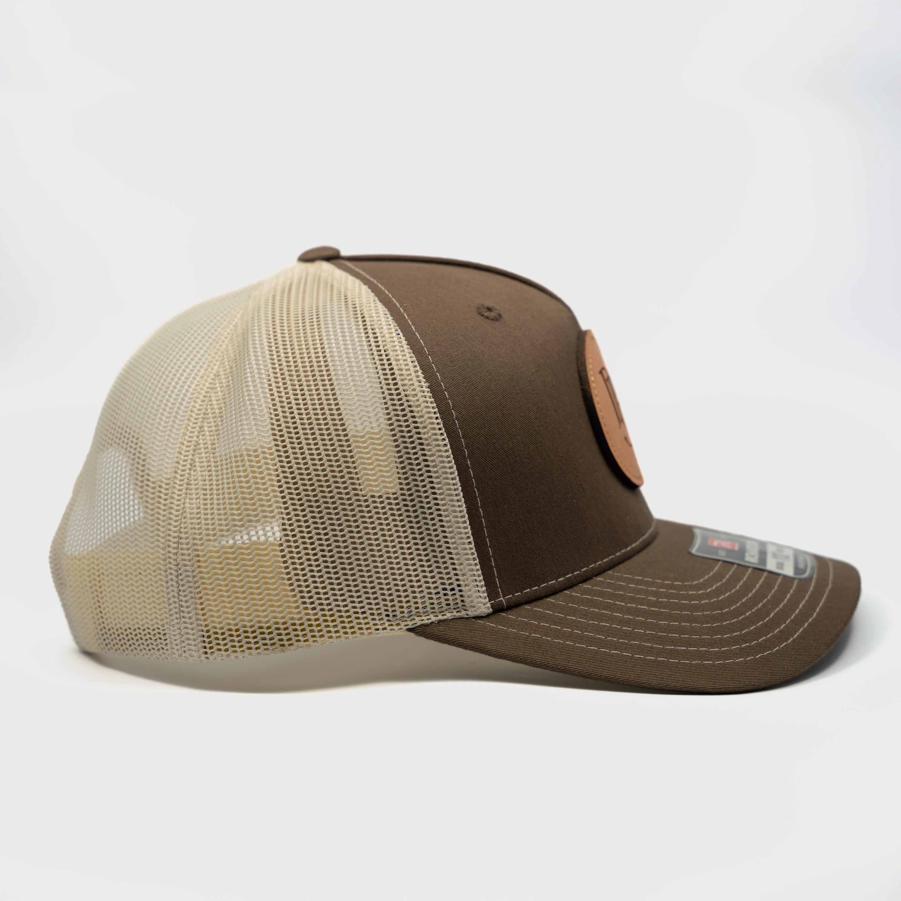 Trucker Hat | Chocolate Chip & Burch | Circular Monogram Logo Patch