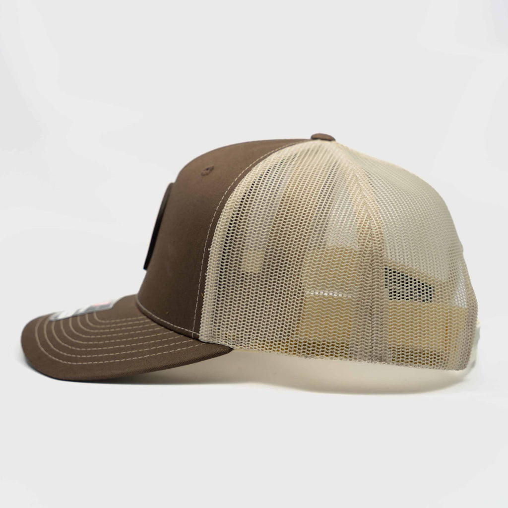 Trucker Hat | Chocolate Chip & Burch | Circular Monogram Logo Patch