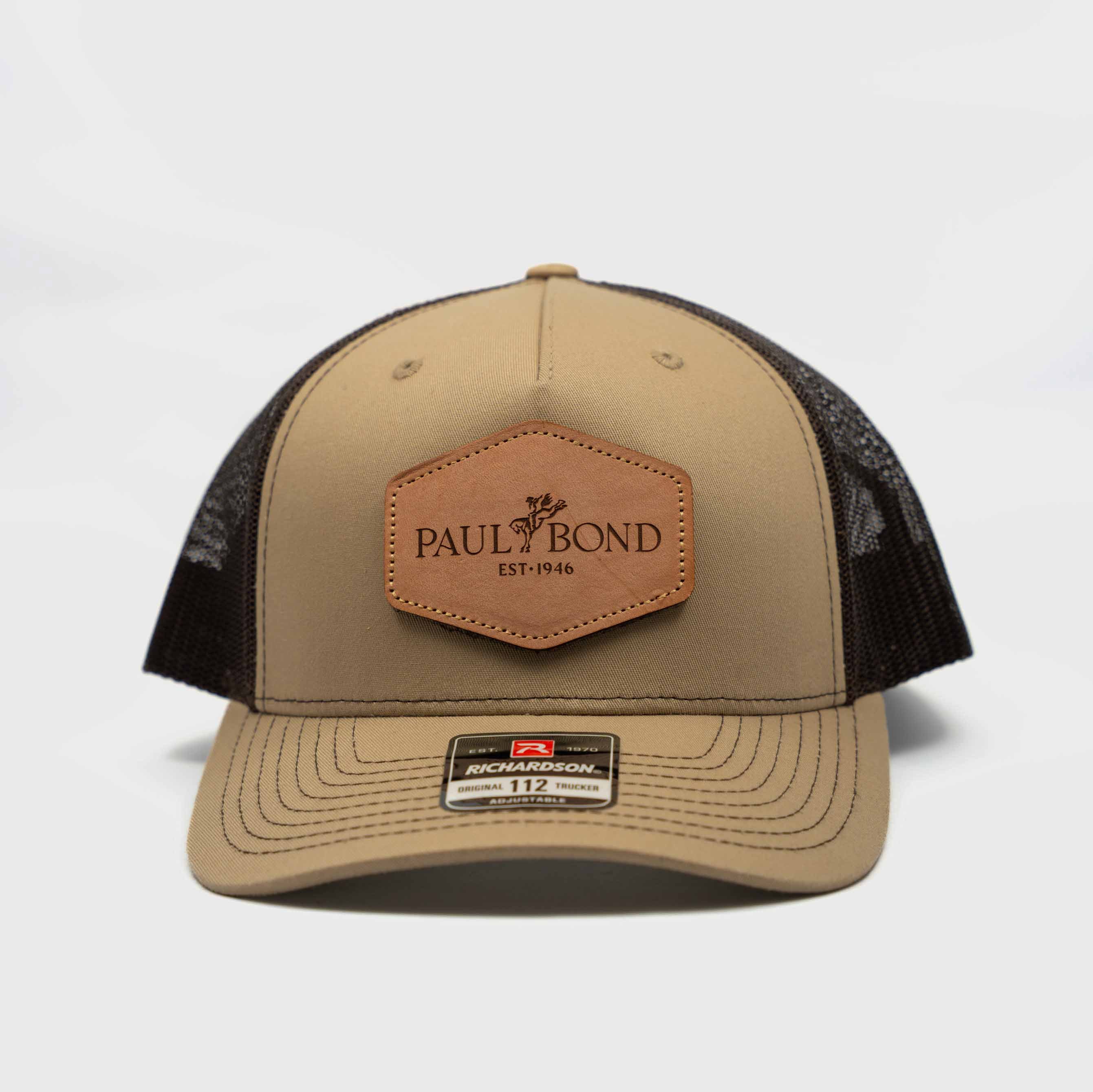 Trucker Hat | Khaki & Coffee | Rectangular Full Logo Patch