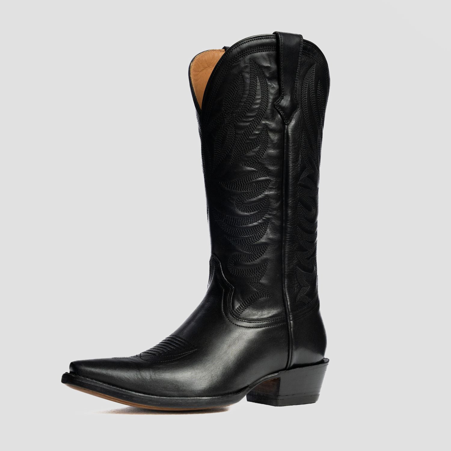 The Margaret | Women's Cowgirl Boot | Natural Grain Calfskin Leather | Obsidian