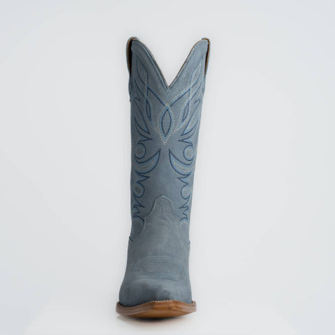 The Margaret | Women's Cowgirl Boot | Premium Suede Leather | Baby Blue