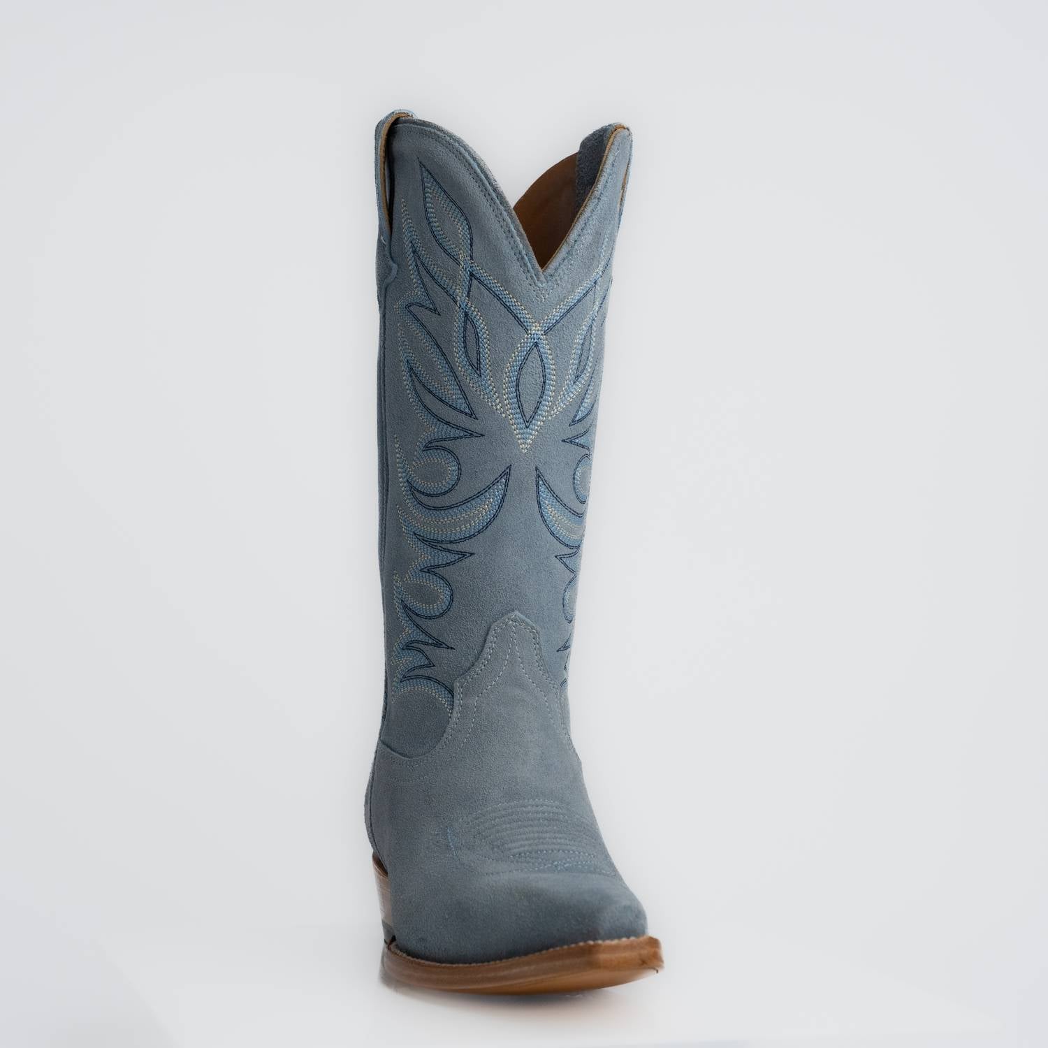 The Margaret | Women's Cowgirl Boot | Premium Suede Leather | Baby Blue