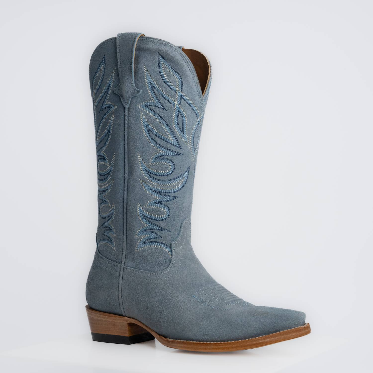 The Margaret | Women's Cowgirl Boot | Premium Suede Leather | Baby Blue