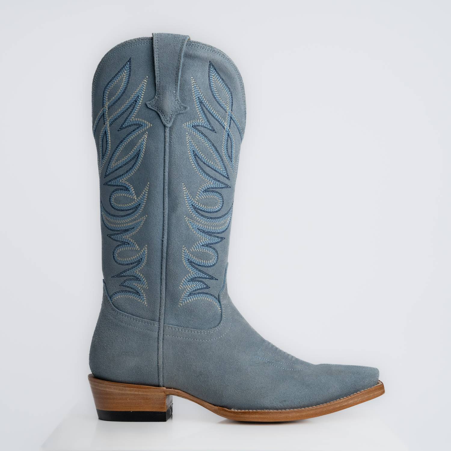 The Margaret | Women's Cowgirl Boot | Premium Suede Leather | Baby Blue