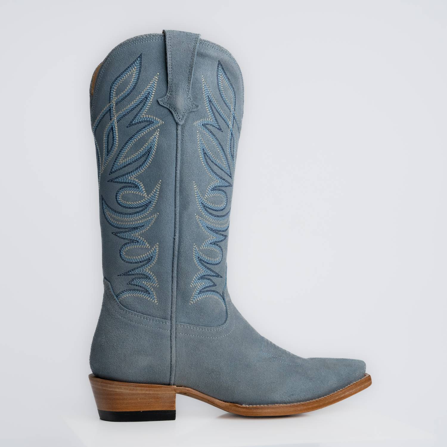 The Margaret | Women's Cowgirl Boot | Premium Suede Leather | Baby Blue