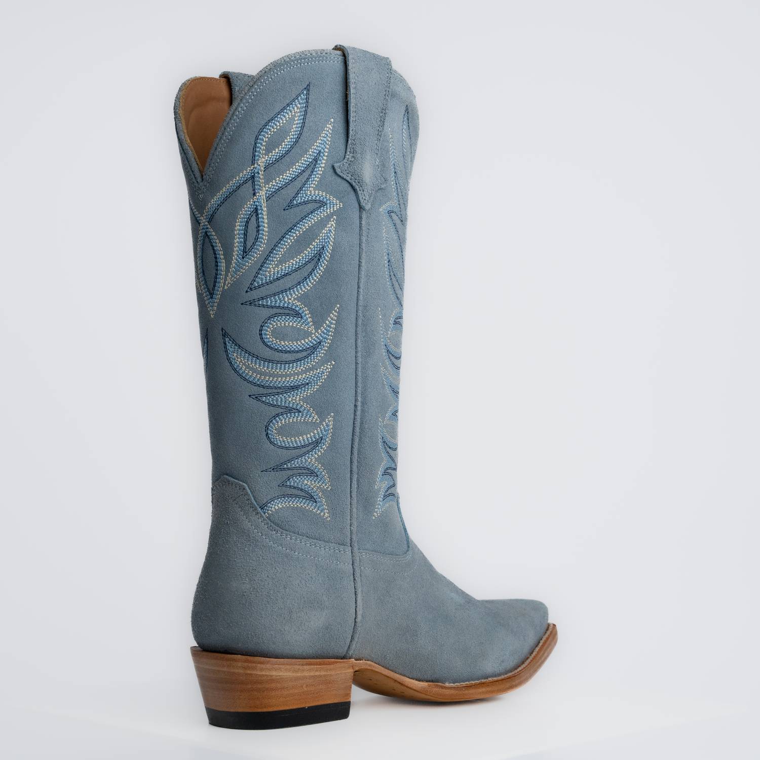The Margaret | Women's Cowgirl Boot | Premium Suede Leather | Baby Blue