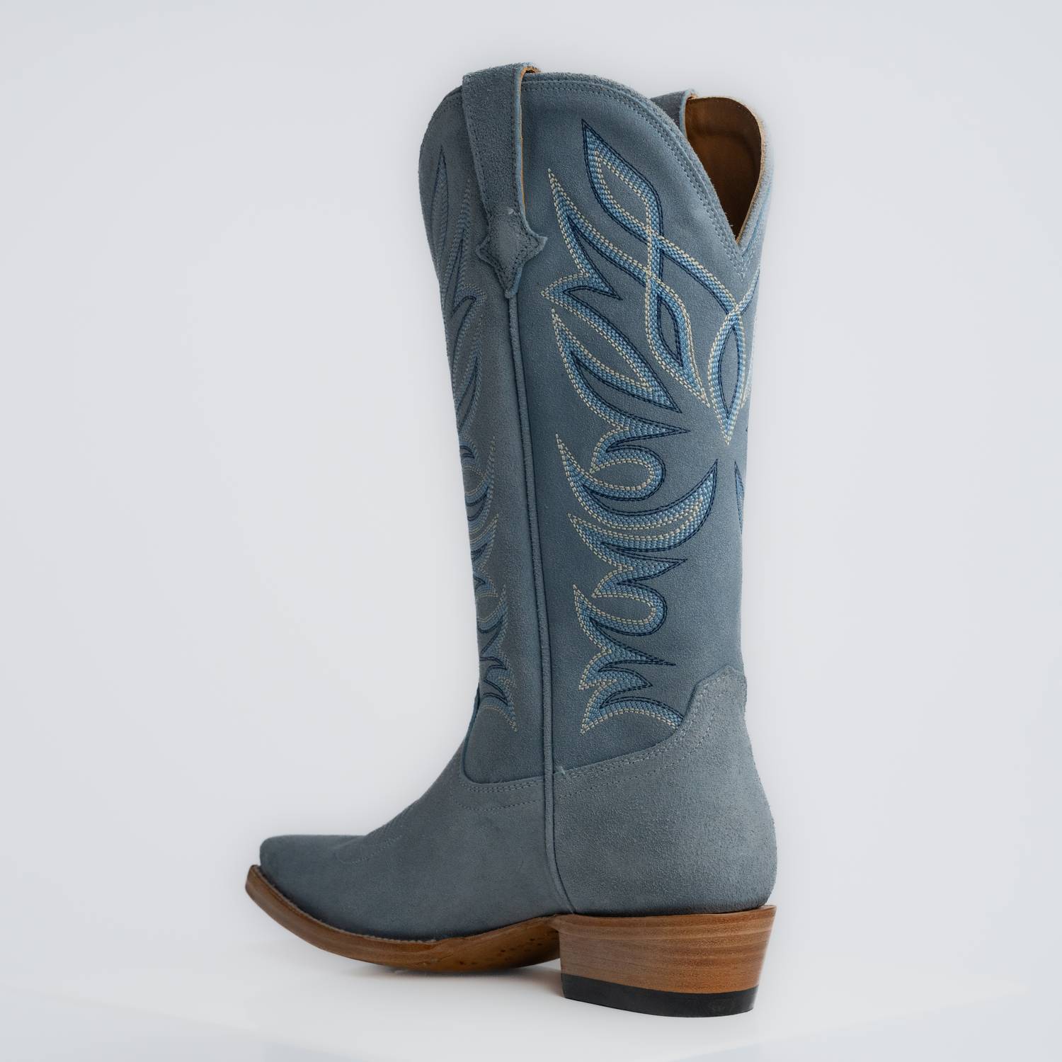 The Margaret | Women's Cowgirl Boot | Premium Suede Leather | Baby Blue