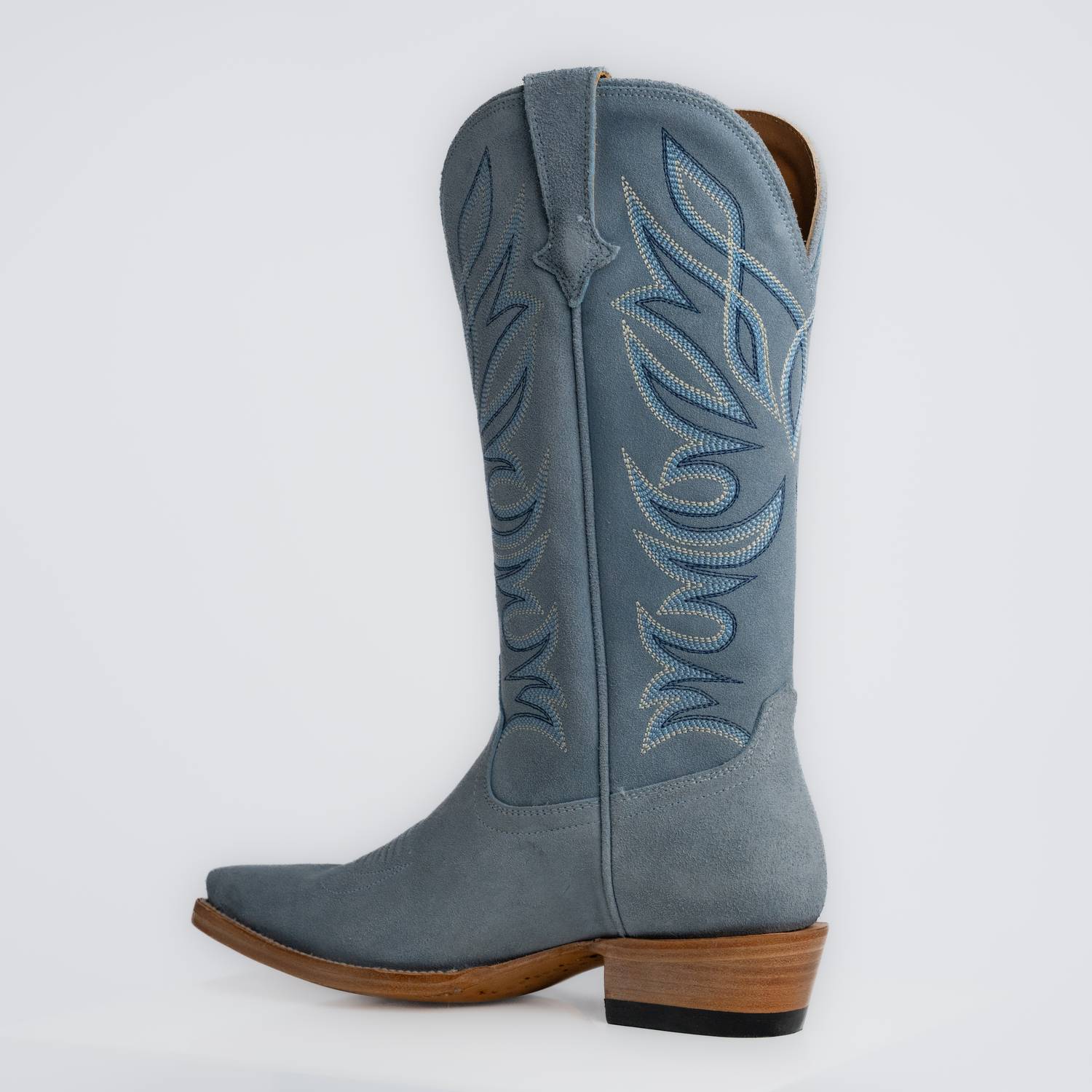 The Margaret | Women's Cowgirl Boot | Premium Suede Leather | Baby Blue