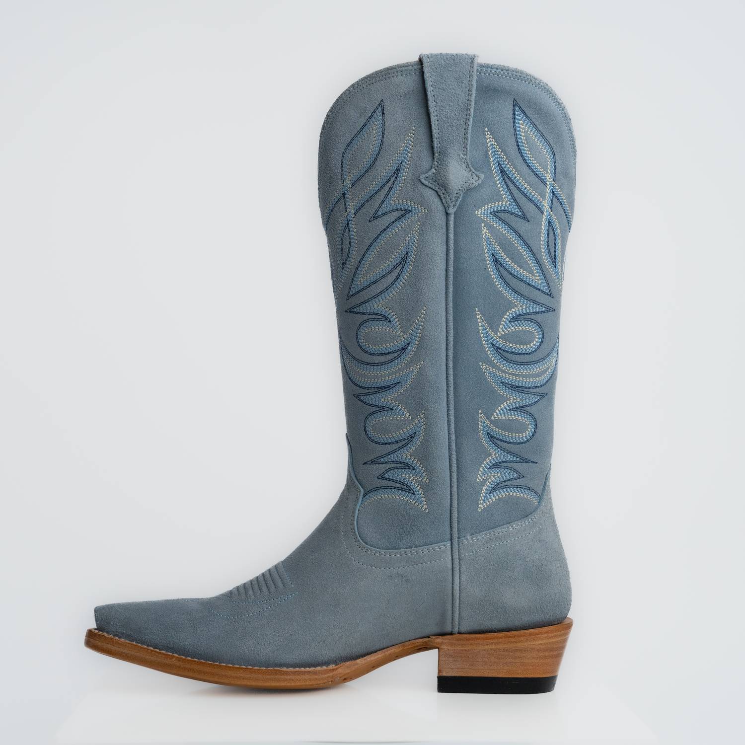 The Margaret | Women's Cowgirl Boot | Premium Suede Leather | Baby Blue