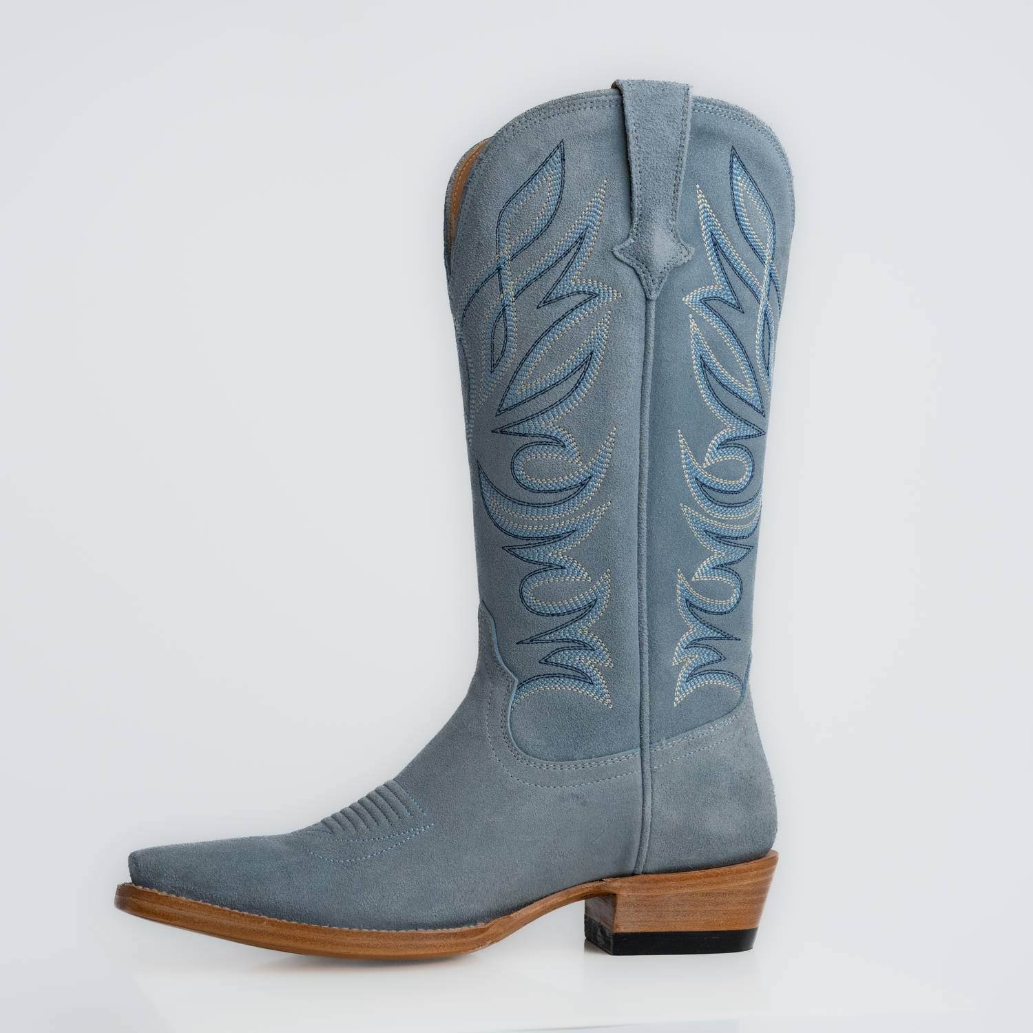 The Margaret | Women's Cowgirl Boot | Premium Suede Leather | Baby Blue